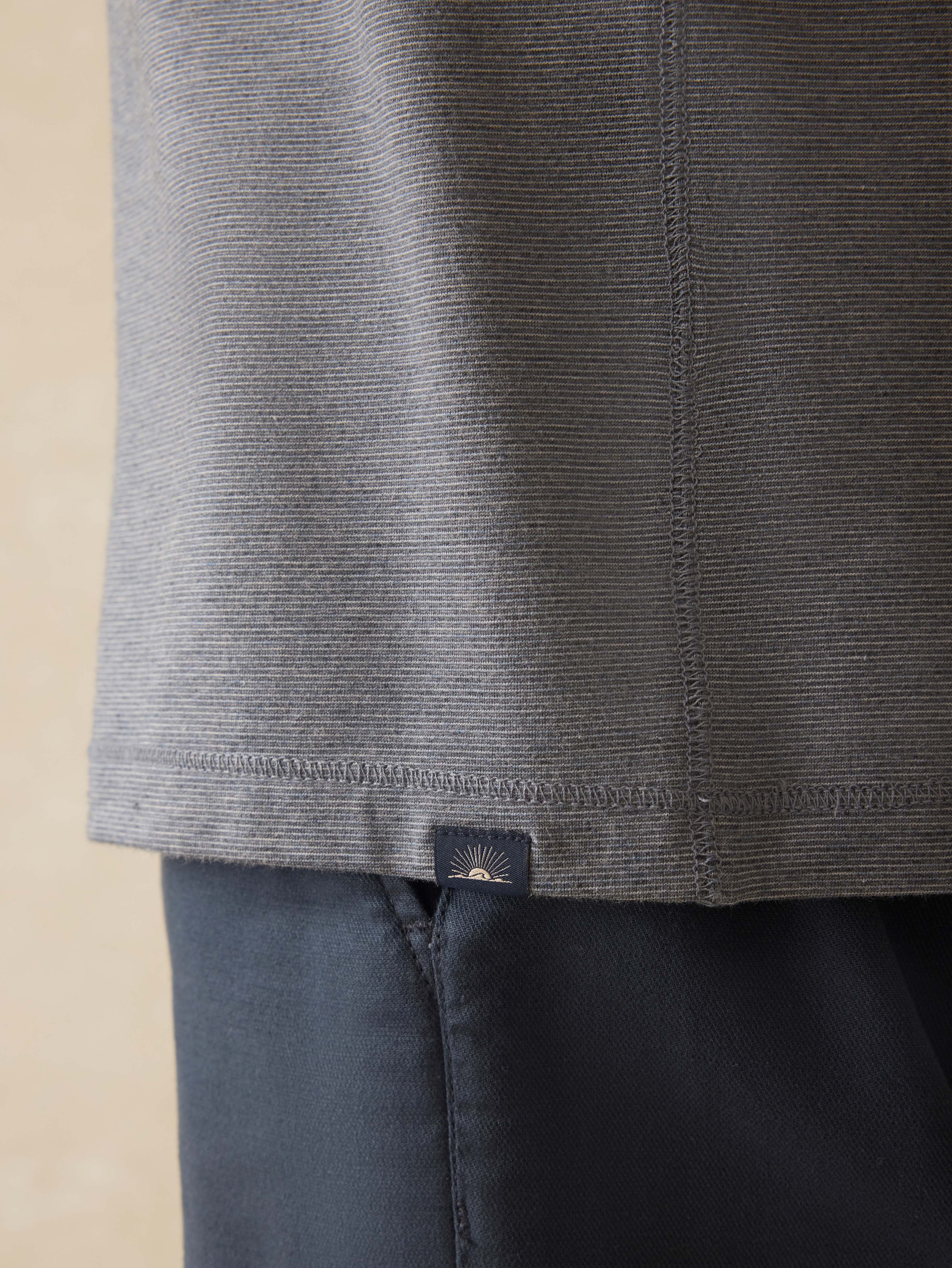 Movement™ Quarter Zip - Charcoal Stream Stripe