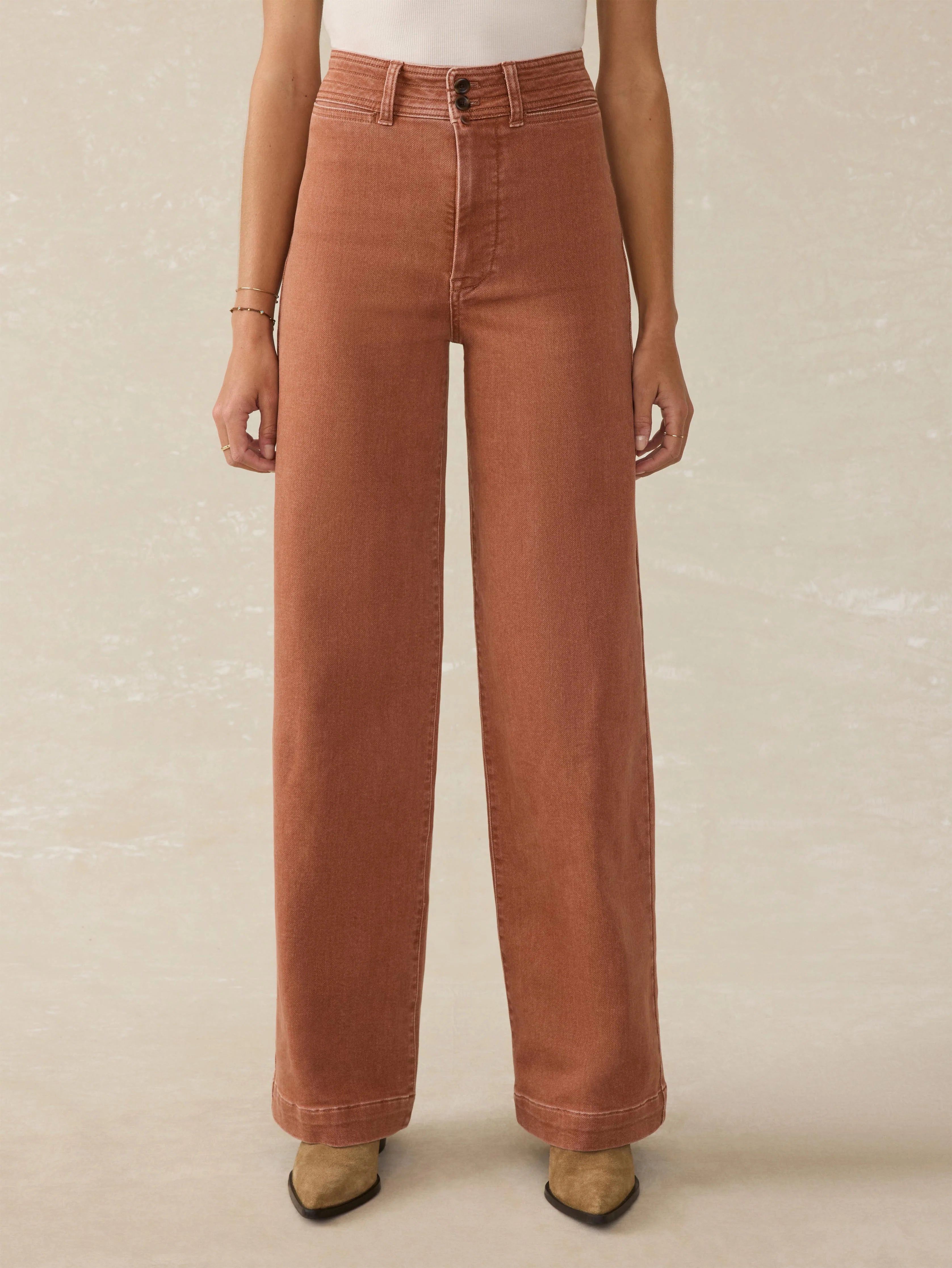 Stretch Terry Harbor Pant - Russet