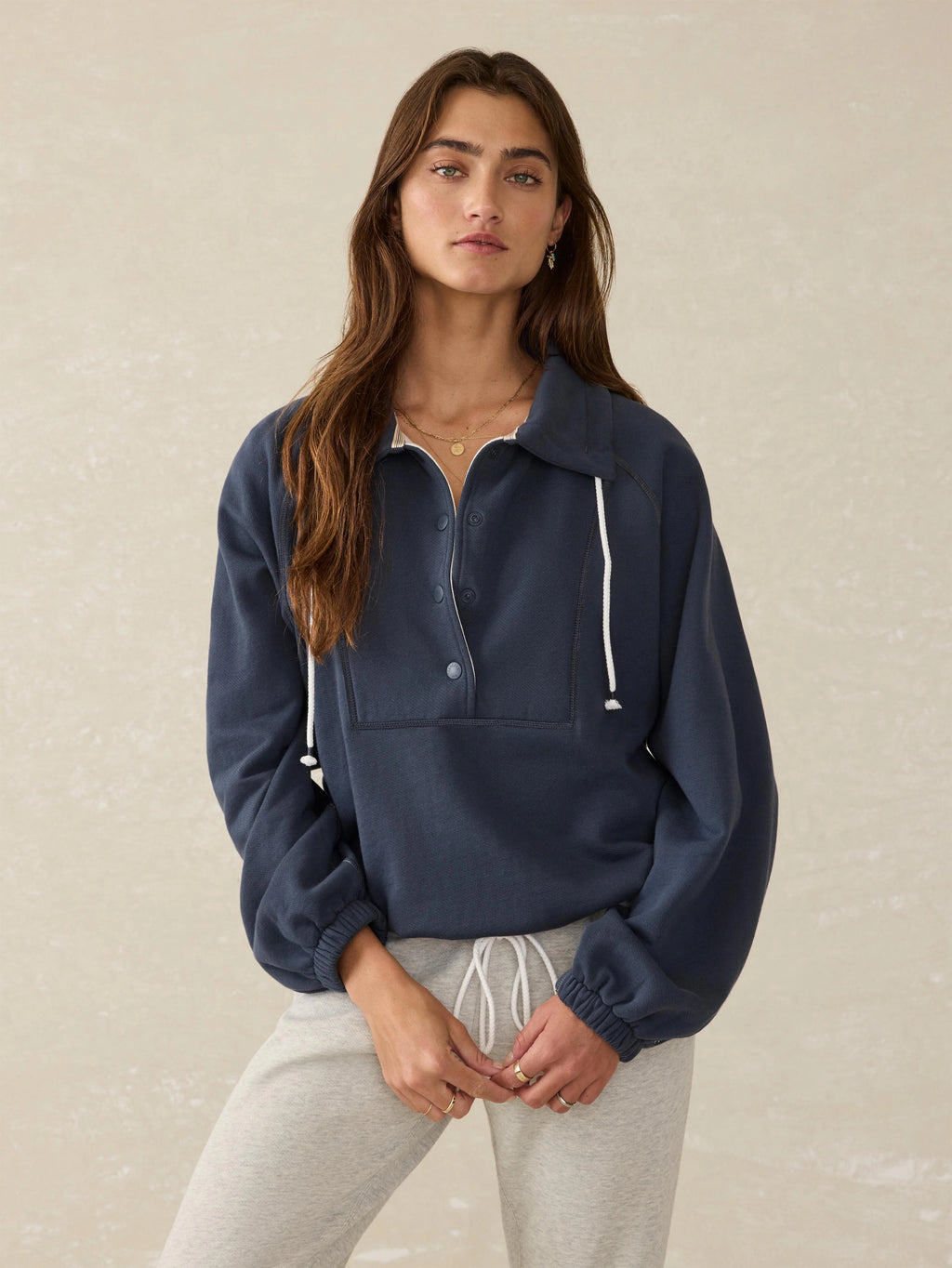 High Standard Fleece Anorak - Blue Nights