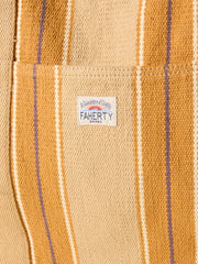 Surf Stripe Beach Tote - Khaki