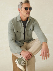 Inlet Knit CPO - Olive Brush Melange