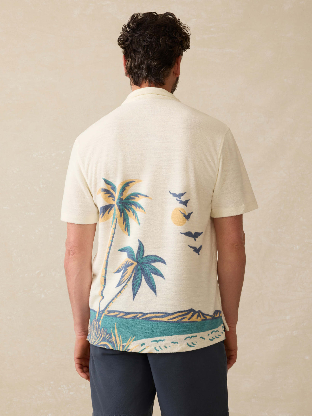 Short-Sleeve Cabana Towel Terry Shirt - South Sand Beach