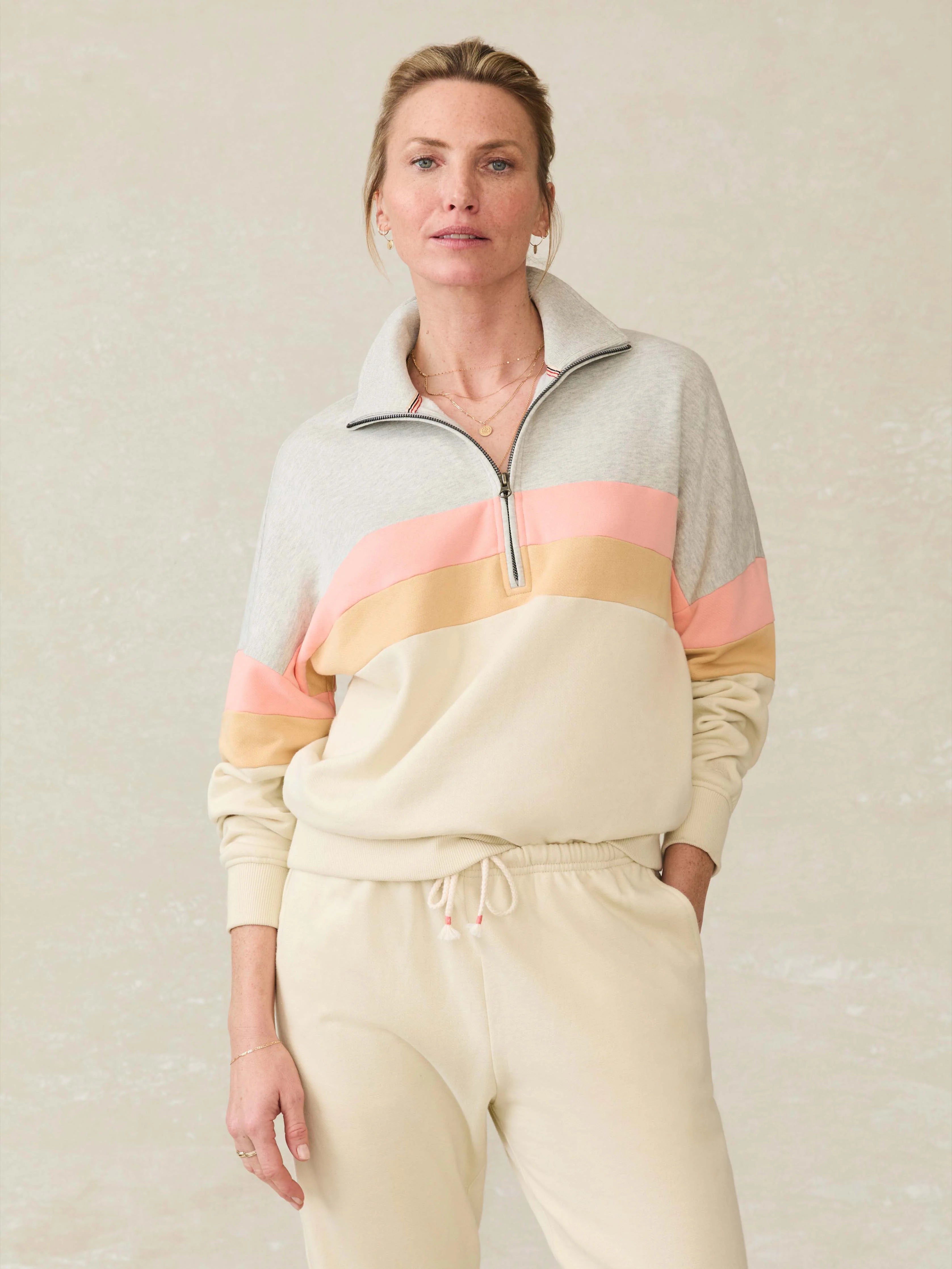 High Standard Fleece Quarter Zip - Golden Horizon