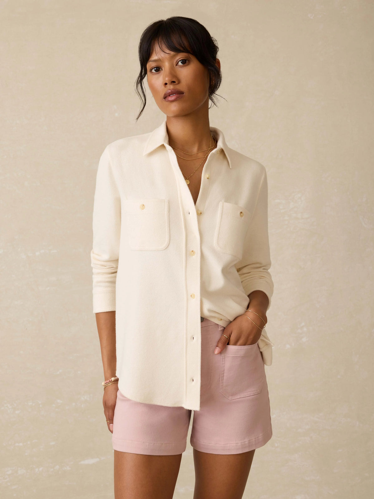 Legend™ Sweater Shirt - Light Oatmeal Twill