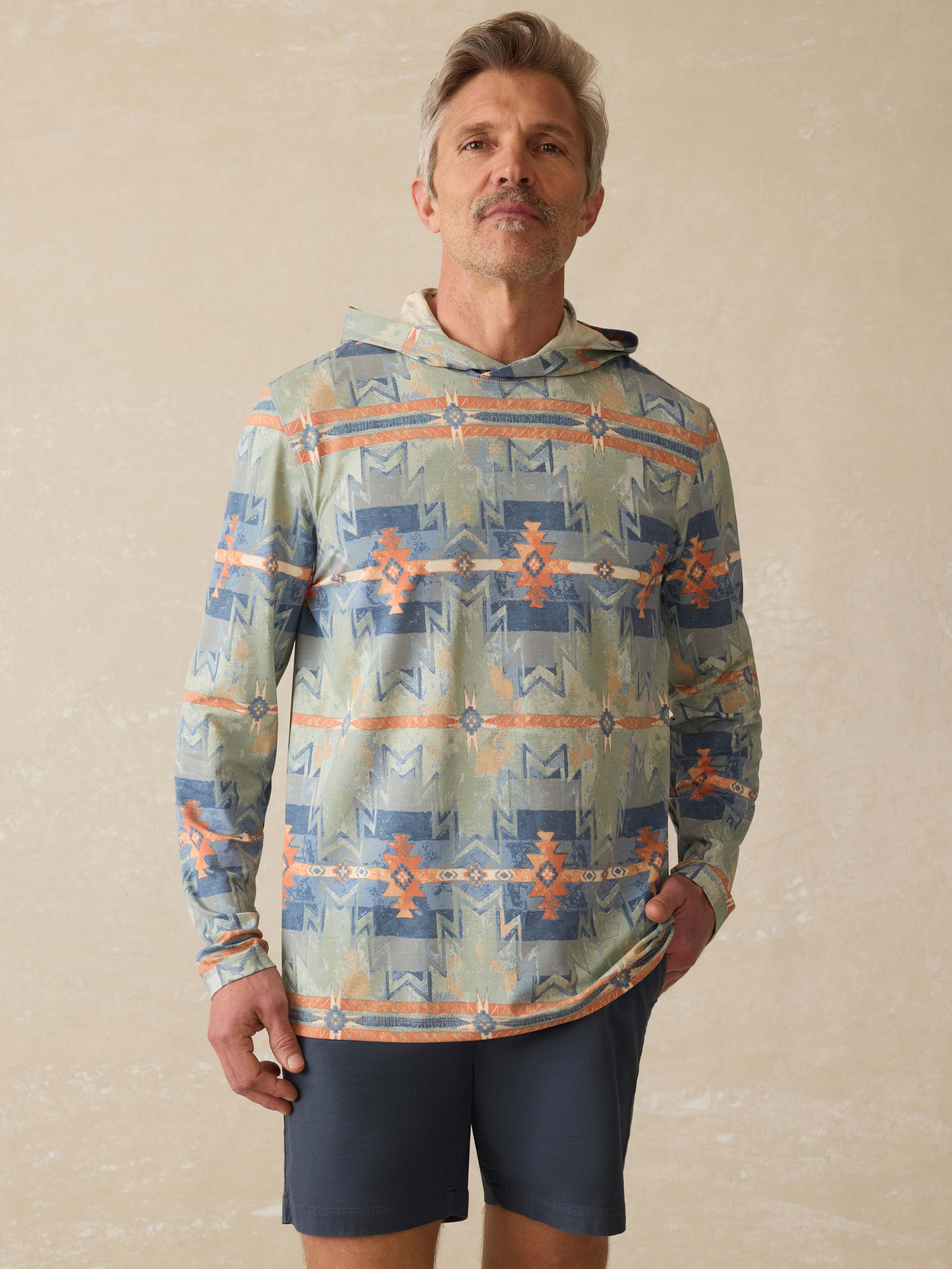 Doug Good Feather Shorelite UPF Hoodie - Daybreak Star Nation