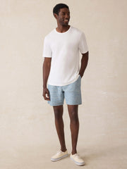 Indigo Knit Short - Indigo Waterway Stripe