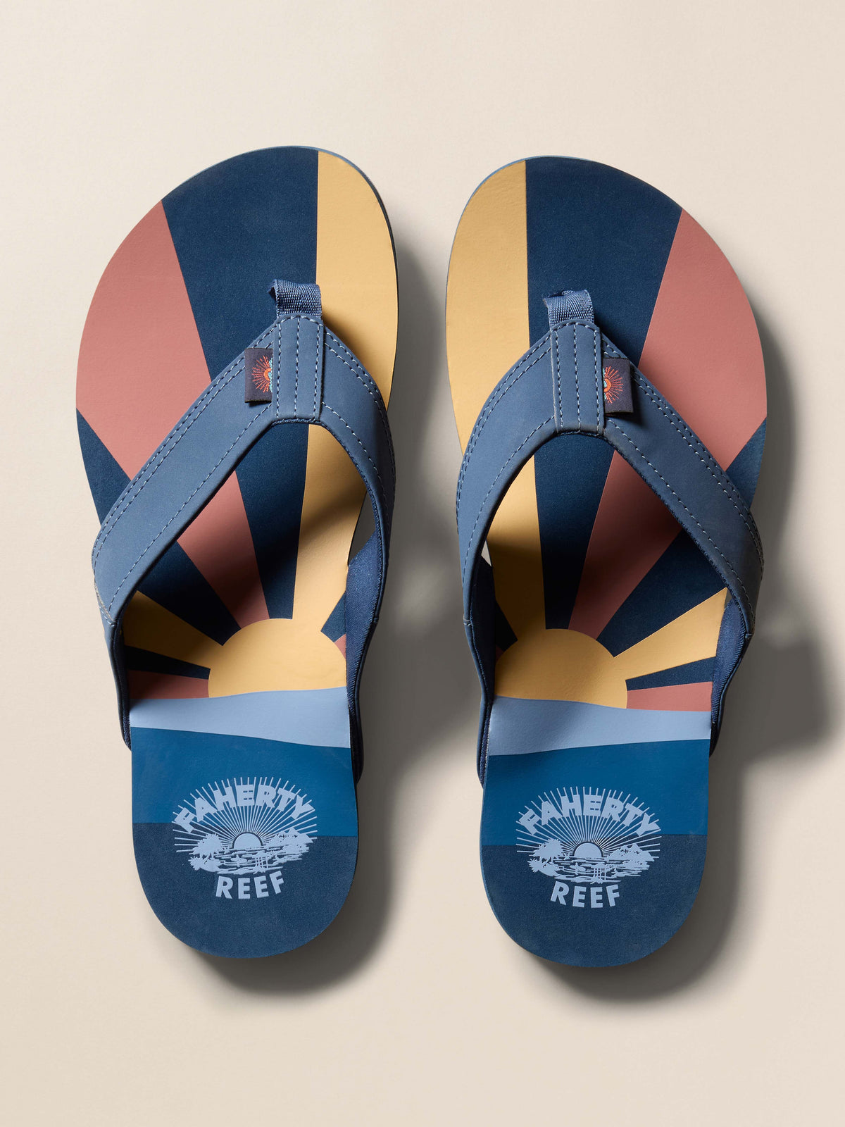 Faherty X Reef Unisex Eva Flip Flop - Indigo Sunrise