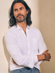 Sunwashed Knit Shirt (Single Pocket) (Tall) - White