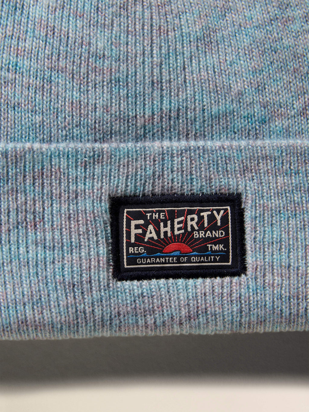 Faherty Logo Beanie - Montana Blue