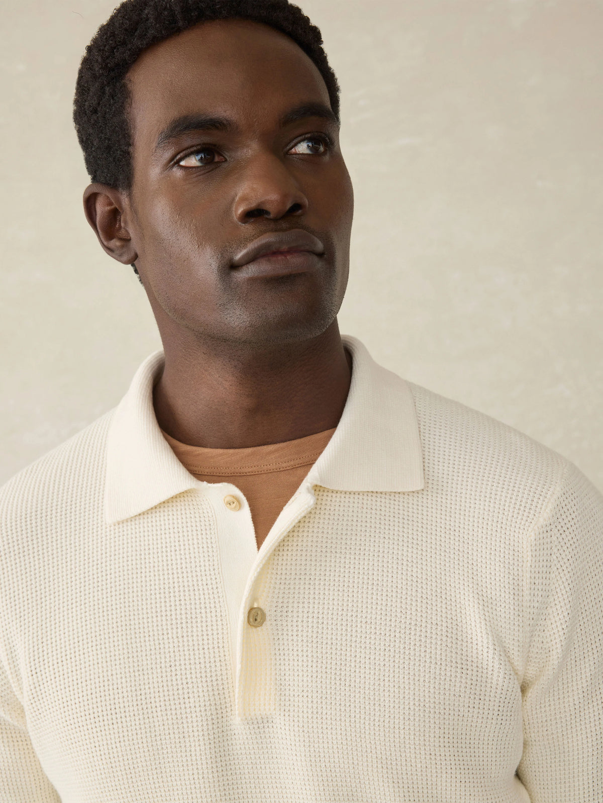 Sunwashed Sweater Polo - White Shell