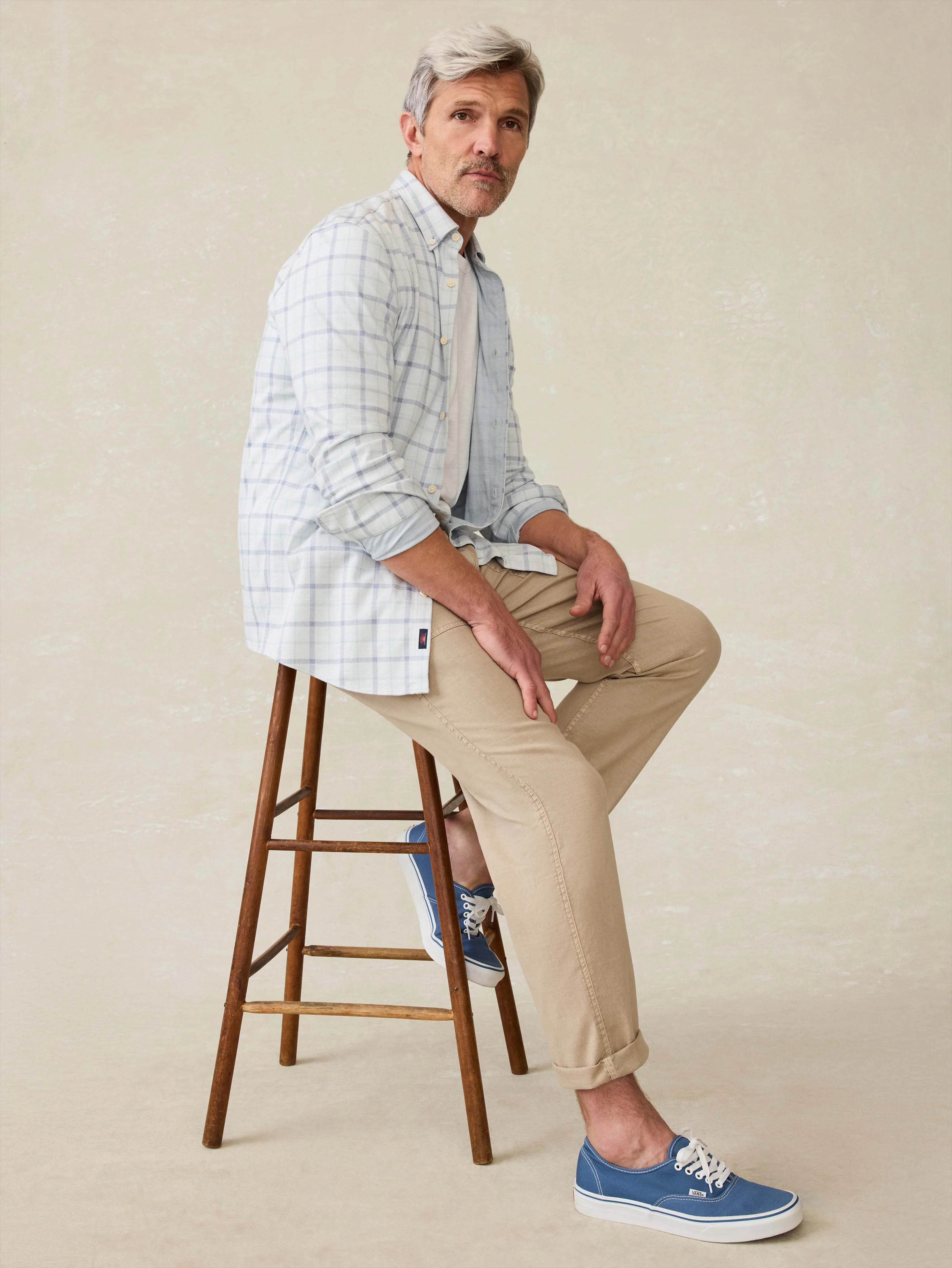 Coastline Knit Shirt - Hidden Lake Plaid