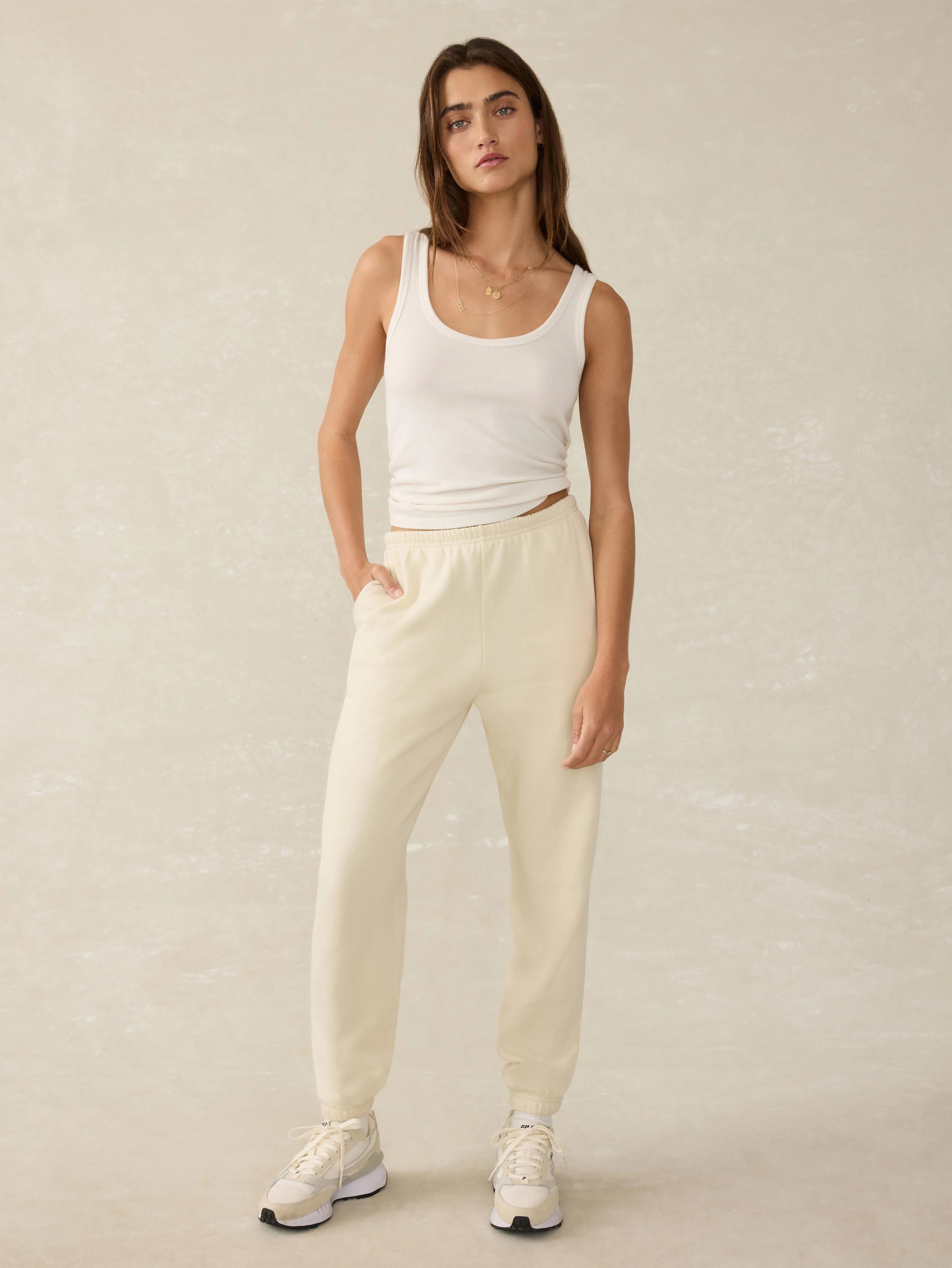 High Standard Fleece Sweatpant - Lemon Sorbet