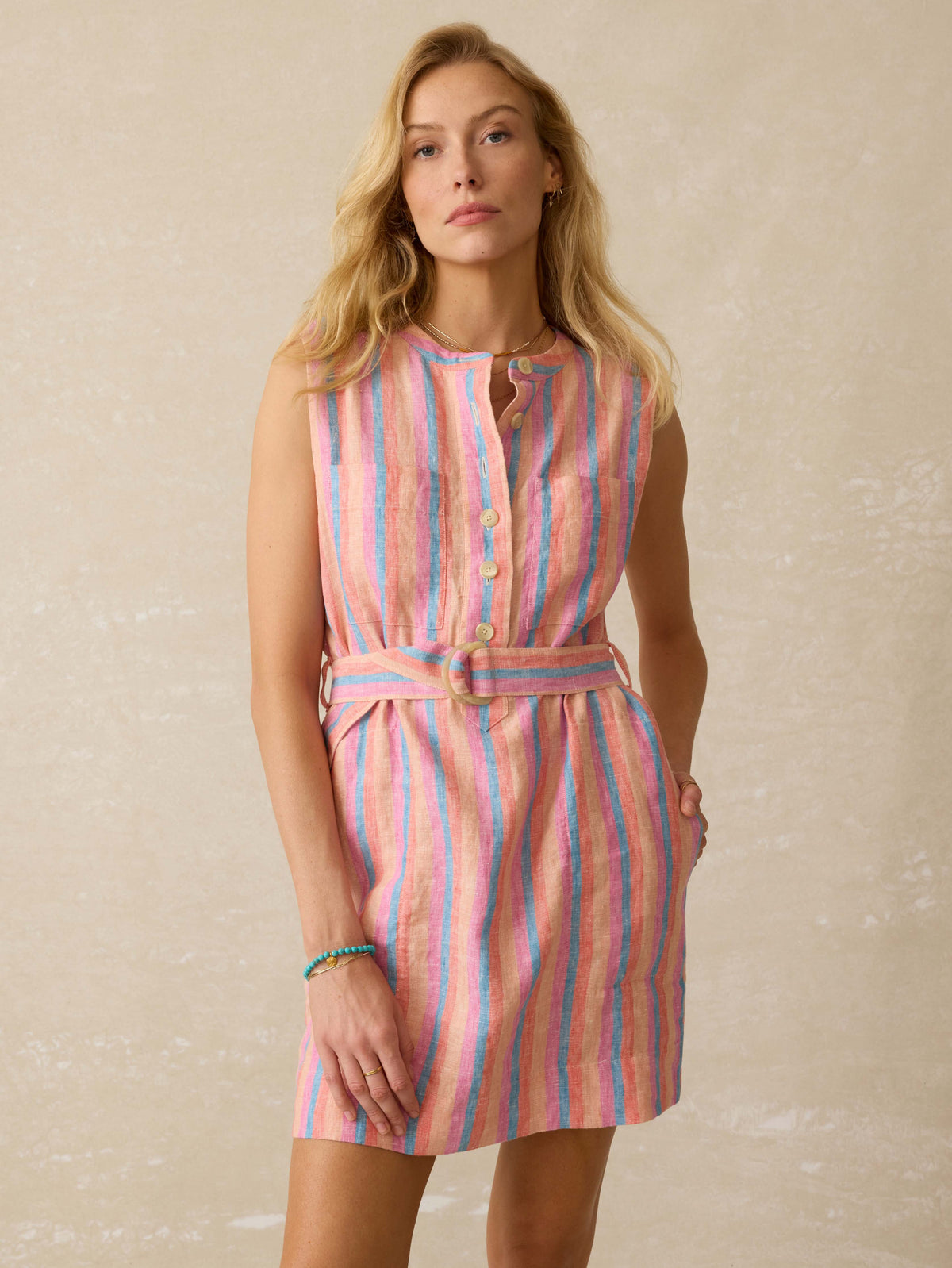 Avalon Dress - Cabana Multi Stripe