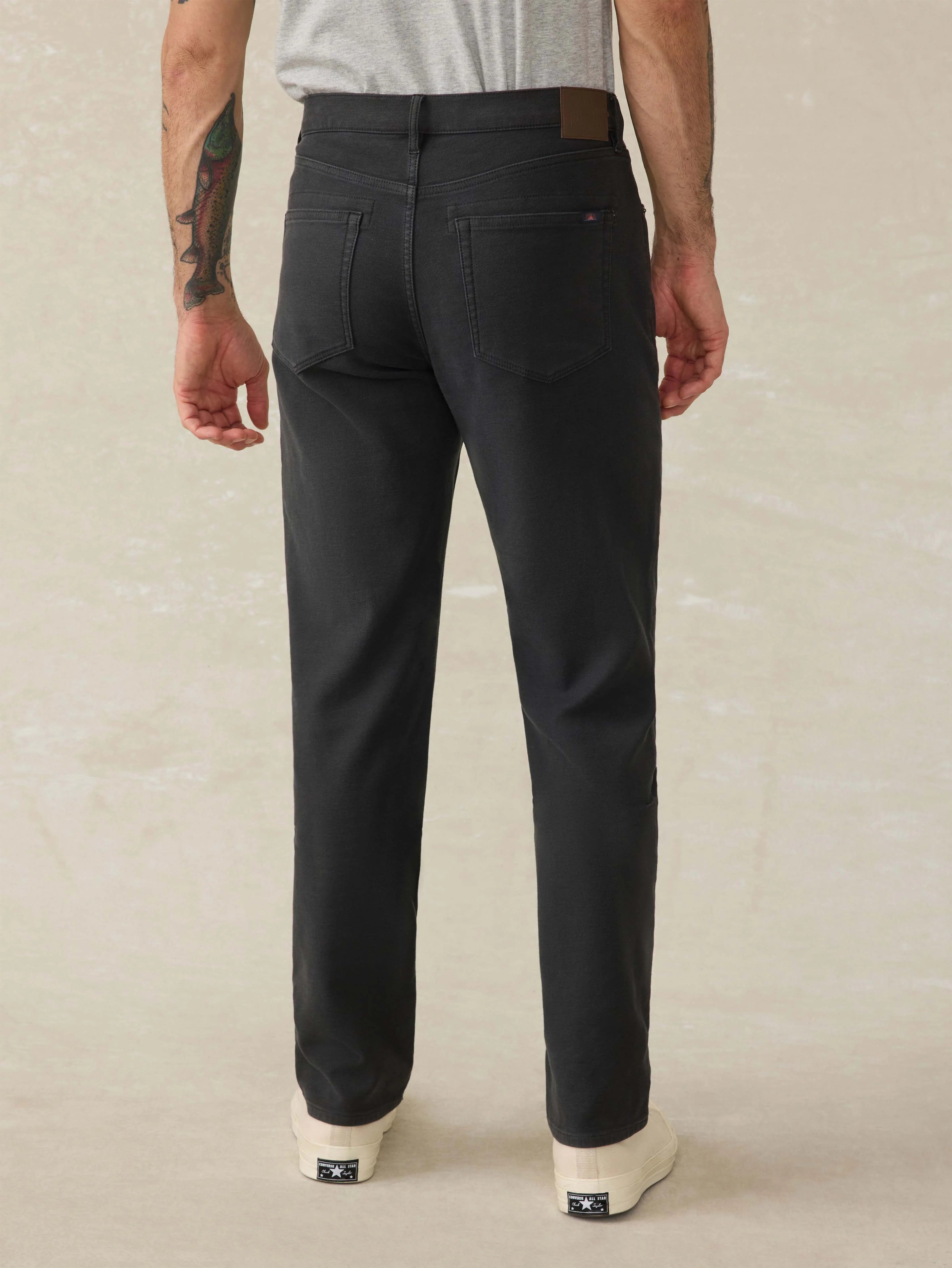 Stretch Terry 5-Pocket Pant - Onyx Black