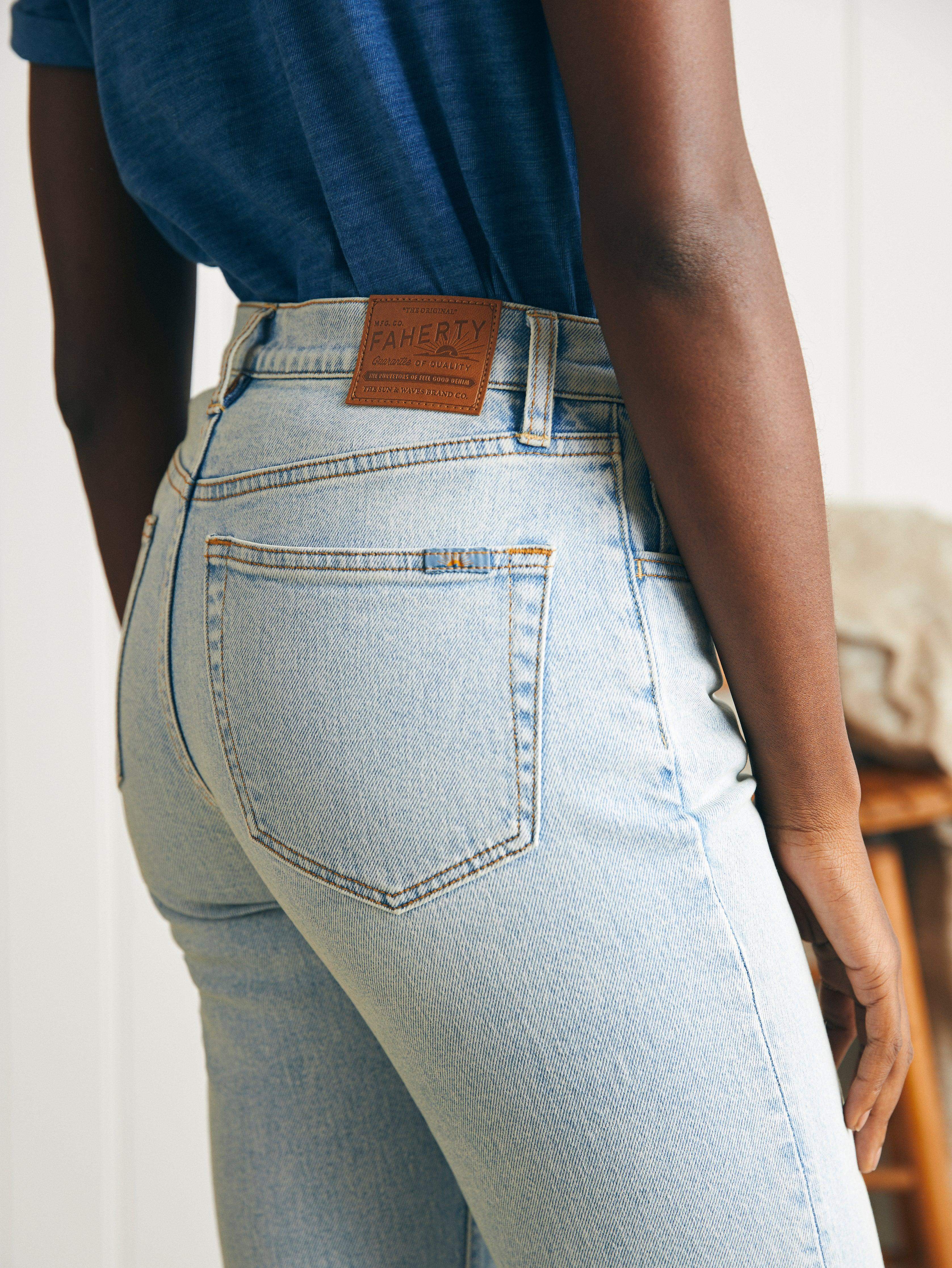 Organic Cotton Slim Straight Ankle Denim - Cloudbreak Wash
