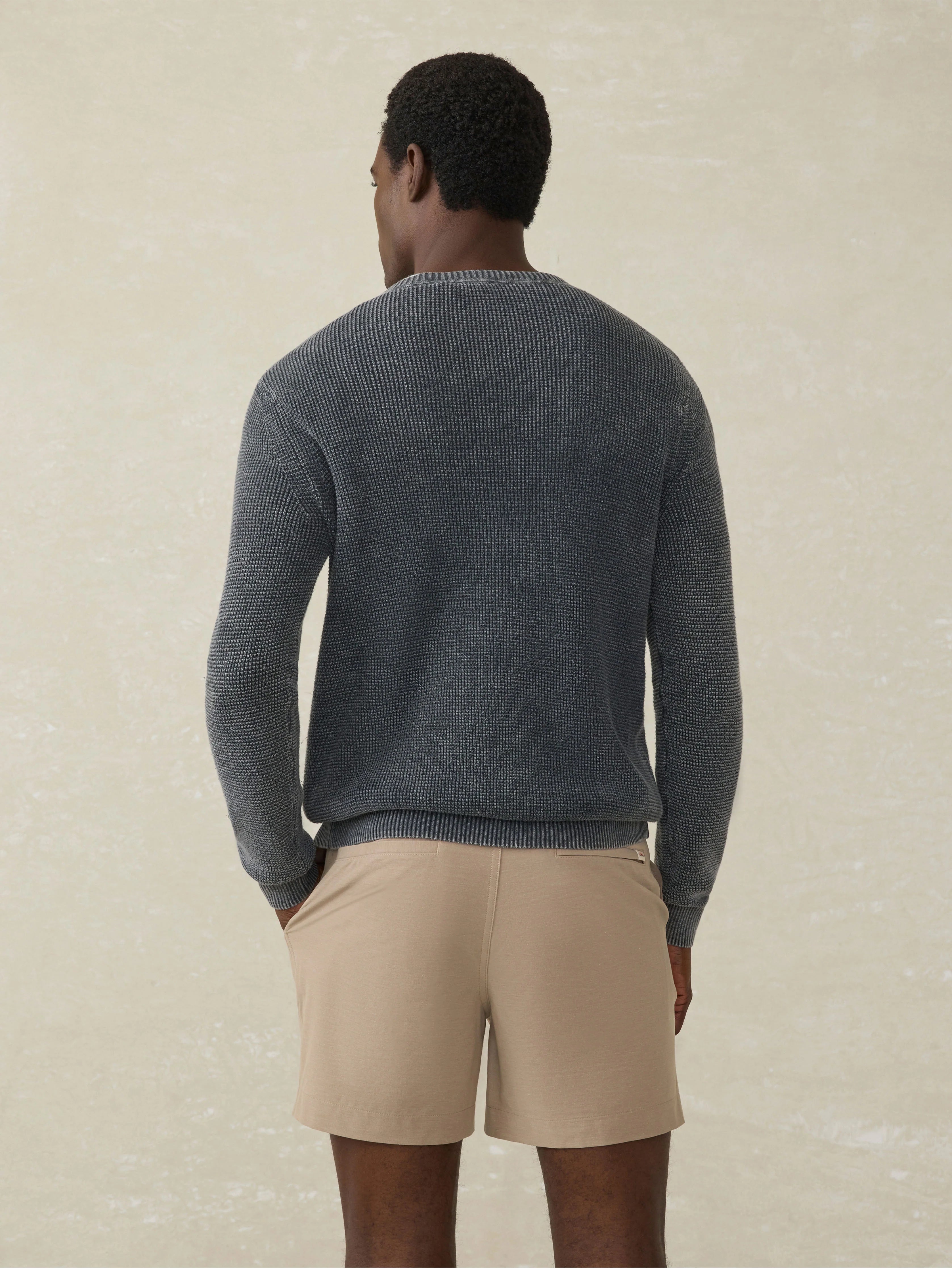 Sunwashed Crewneck Sweater - Faded Black
