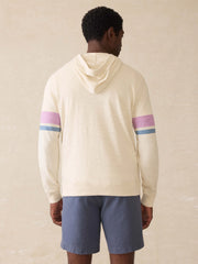 Sunwashed Slub Hoodie - Cream Dume Stripe
