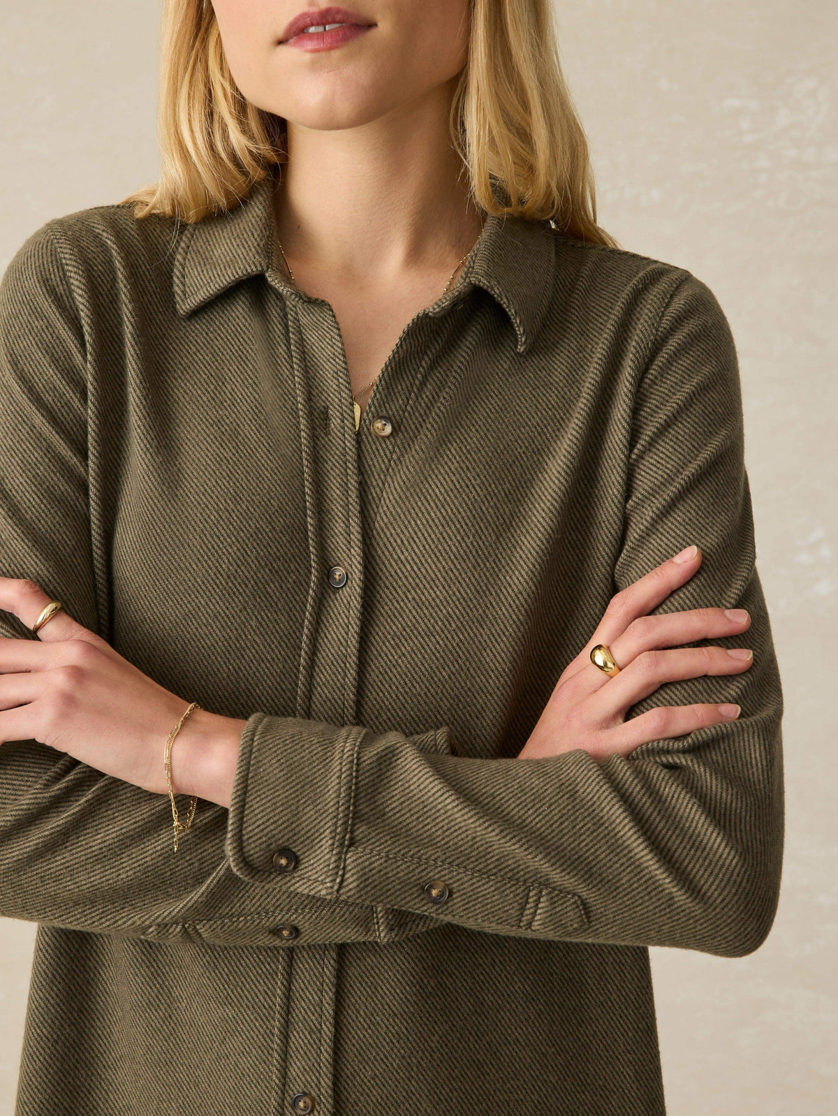 Legend™ Sweater Dress - Olive Melange Twill