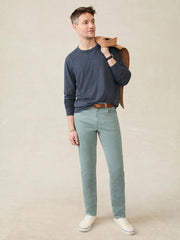 Long-Sleeve Sunwashed Regenerative Cotton Tee - Dune Navy