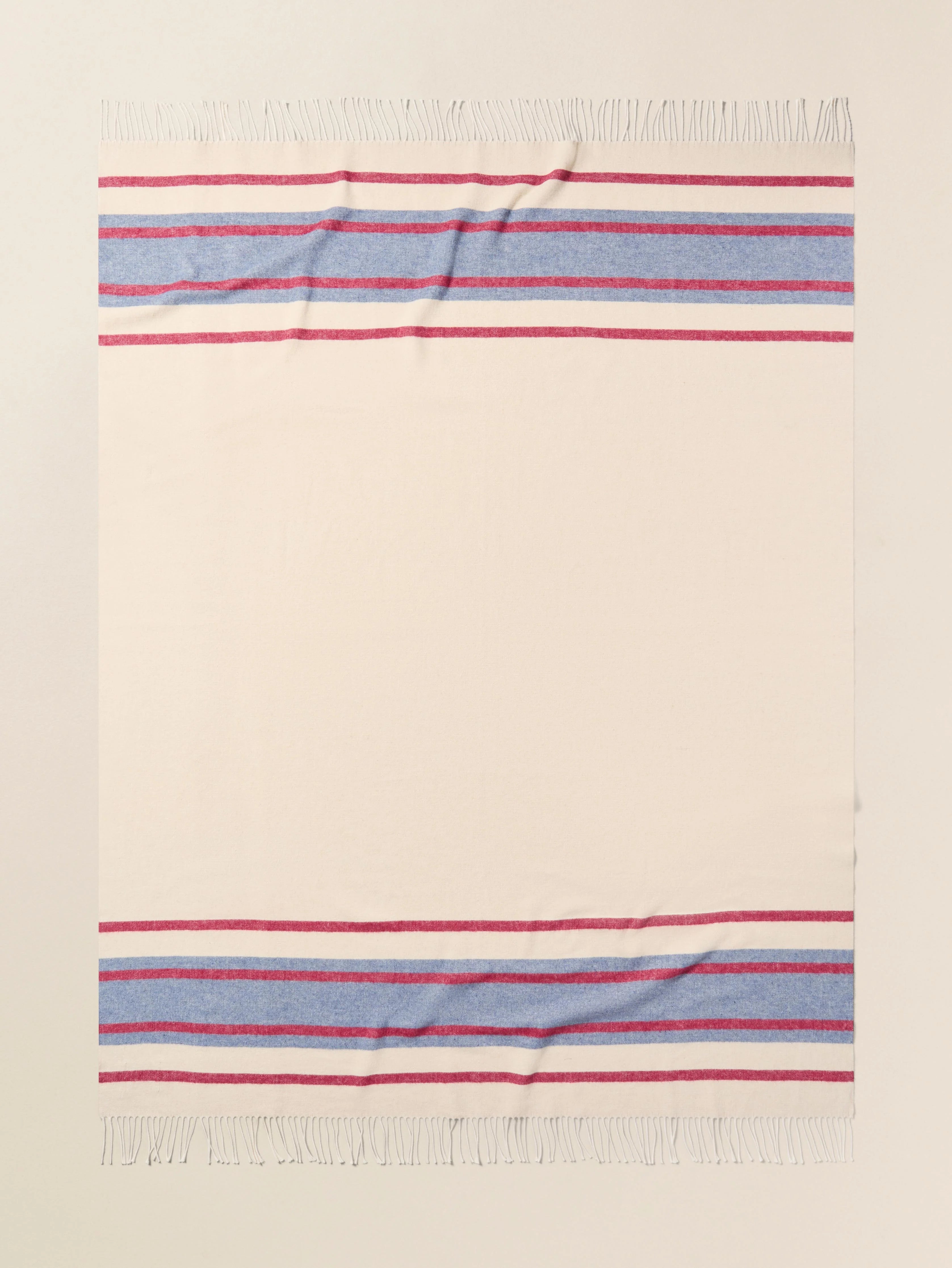 Brushed Recycled Cotton Blanket - Thompson Stripe