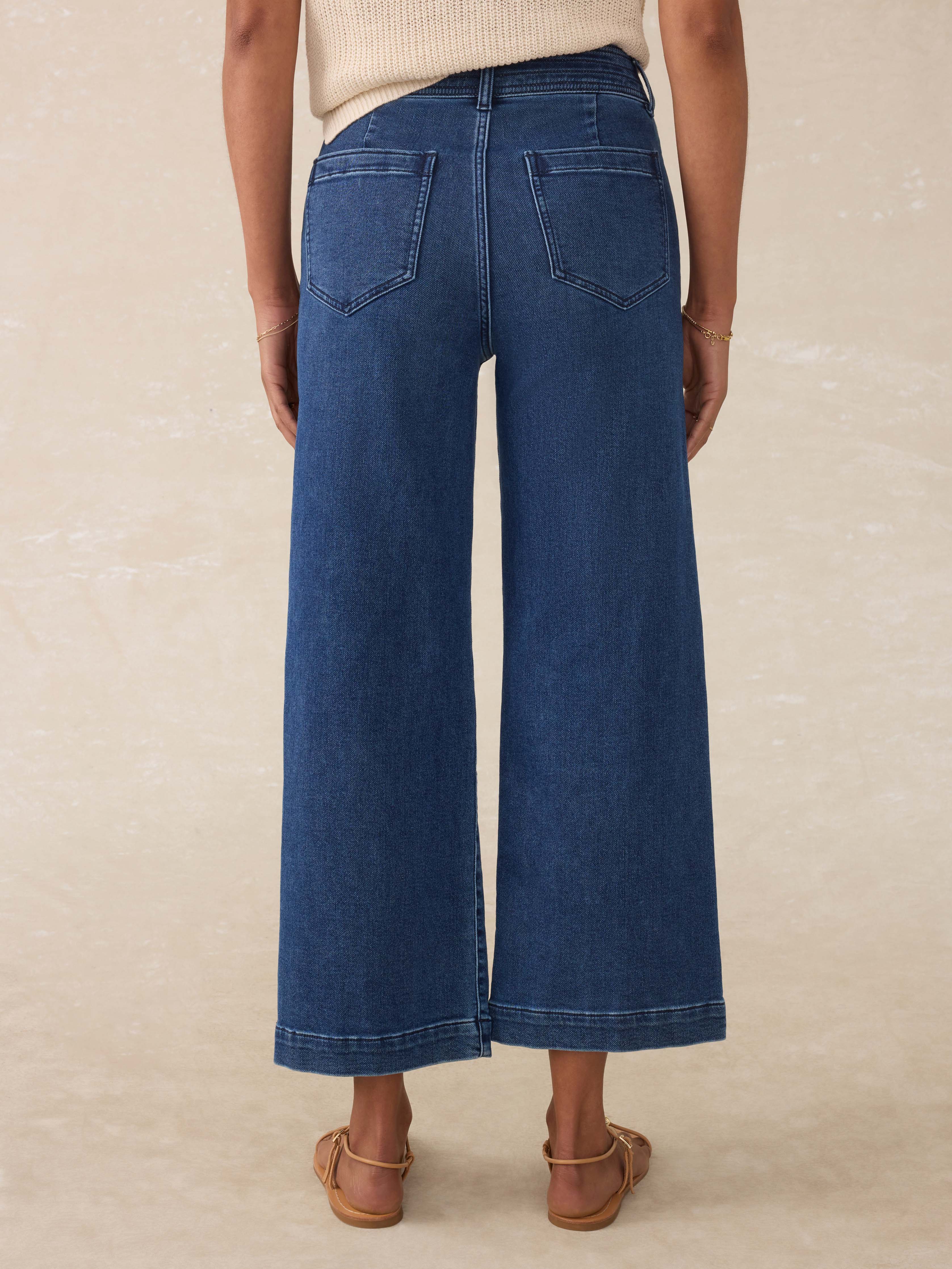 Stretch Terry Harbor Ankle Pant - Creekstone Wash
