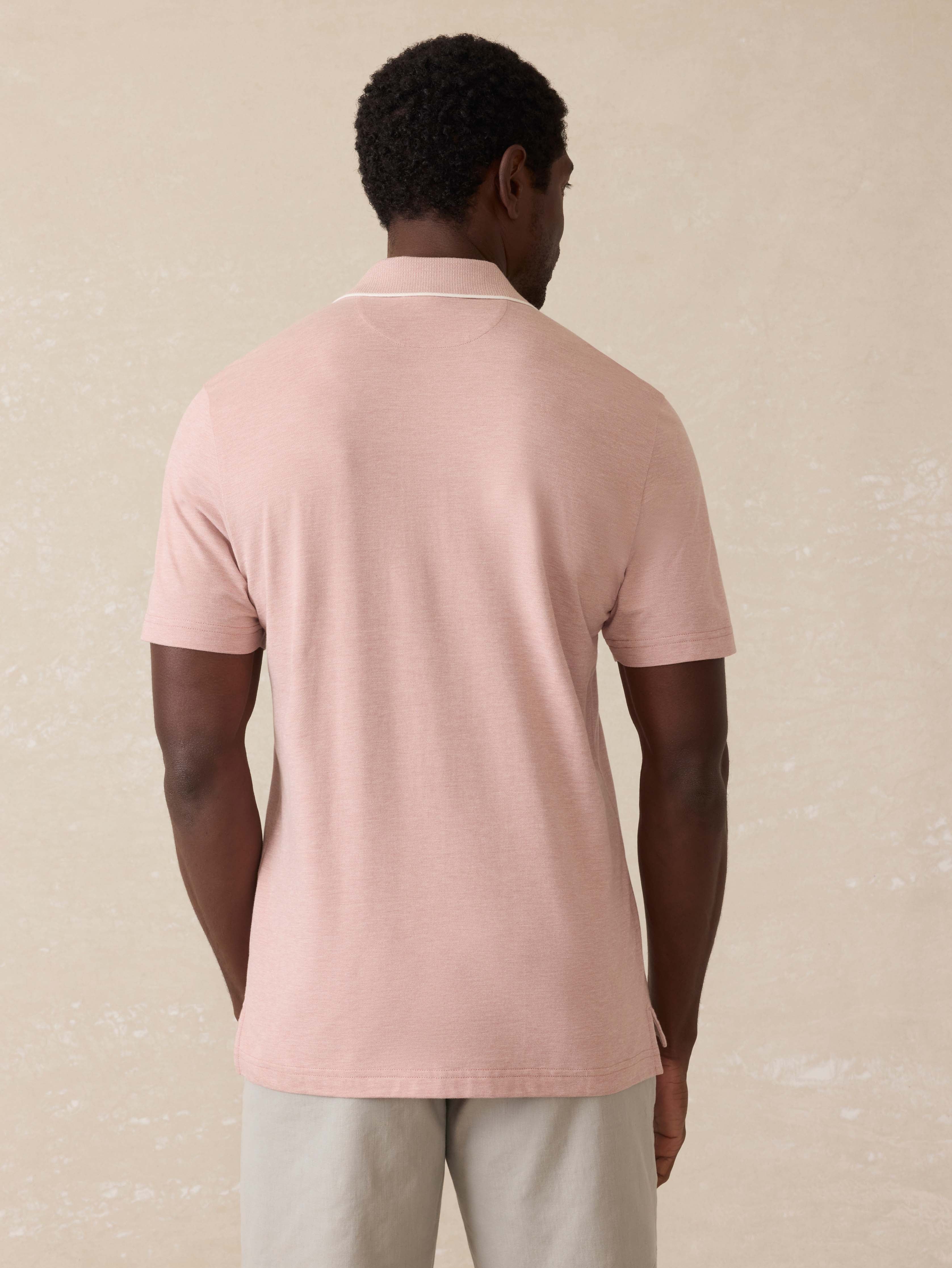 Short-Sleeve Movement Pique Polo - Sedona Melange