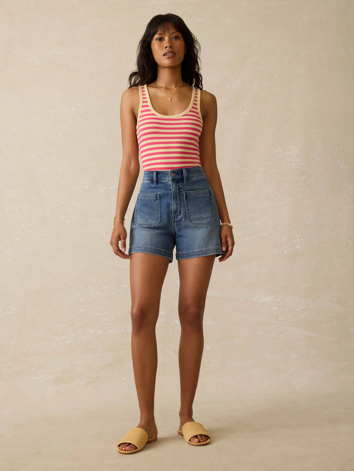 Featherweight Freestyle Tank - Beach Club Stripe