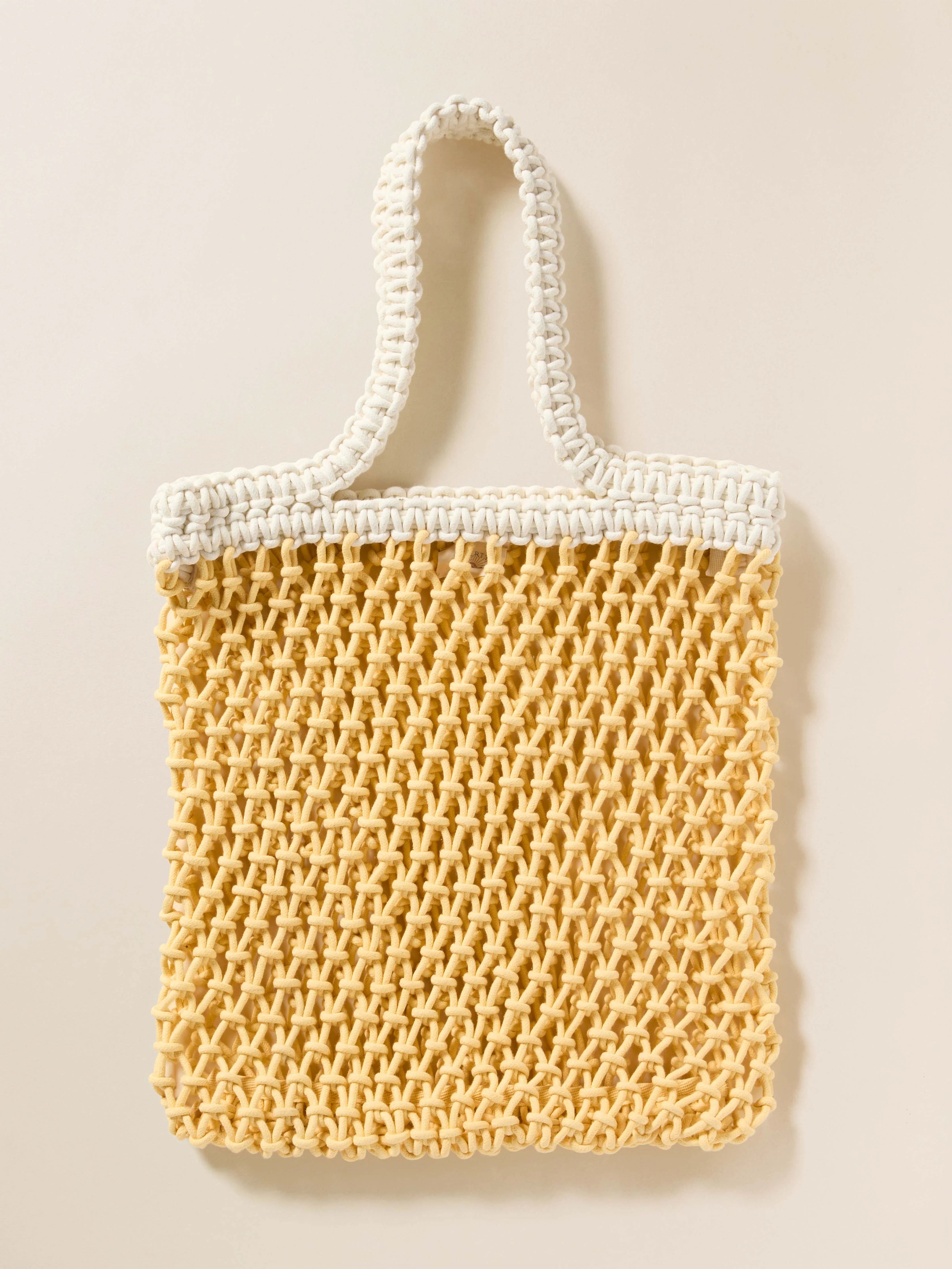 Sunwashed Macrame Tote - Sunshine