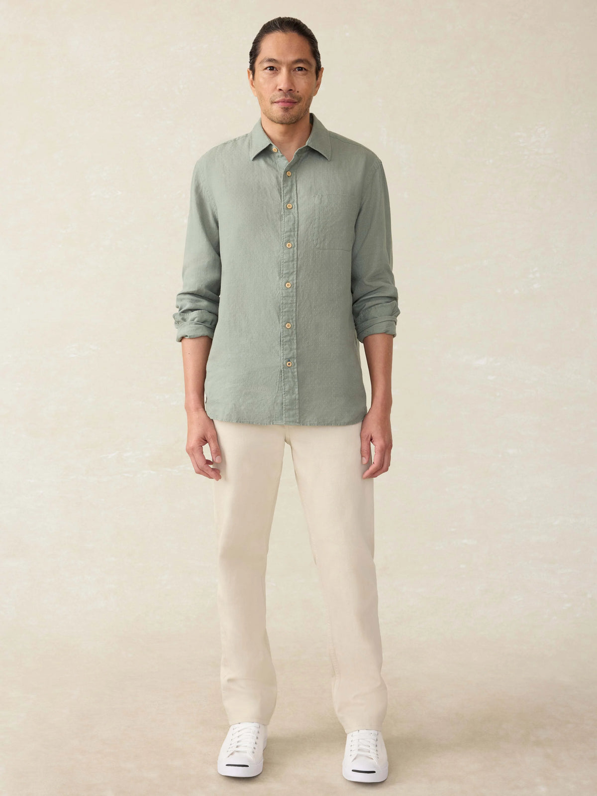 Laguna Linen Shirt - Fairfield Dobby