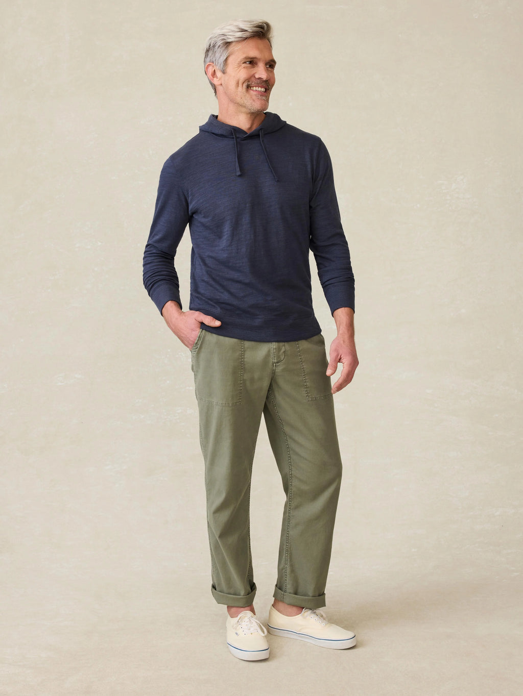 Sunwashed Midweight Organic Hoodie - Blue Nights