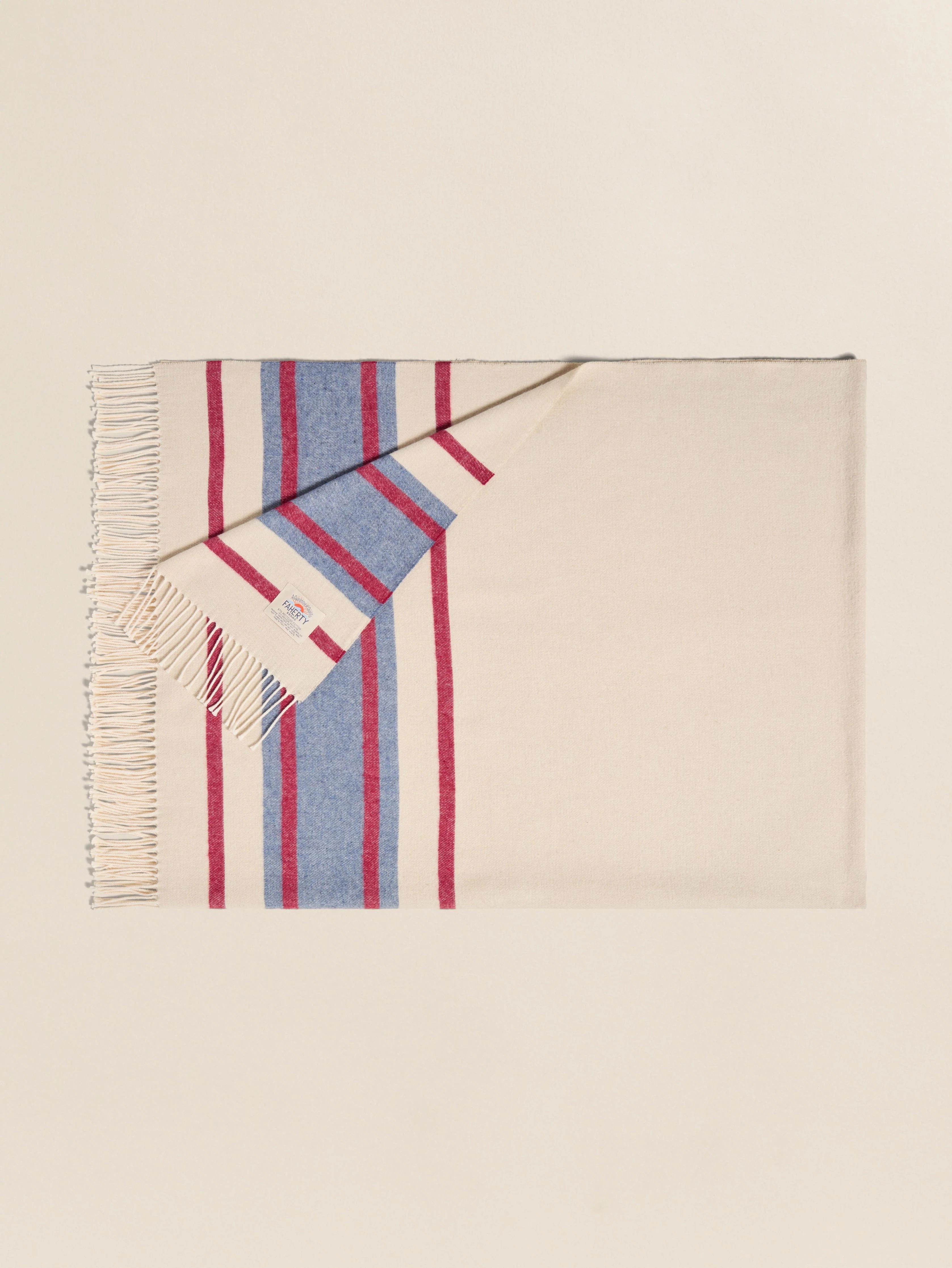 Brushed Recycled Cotton Blanket - Thompson Stripe