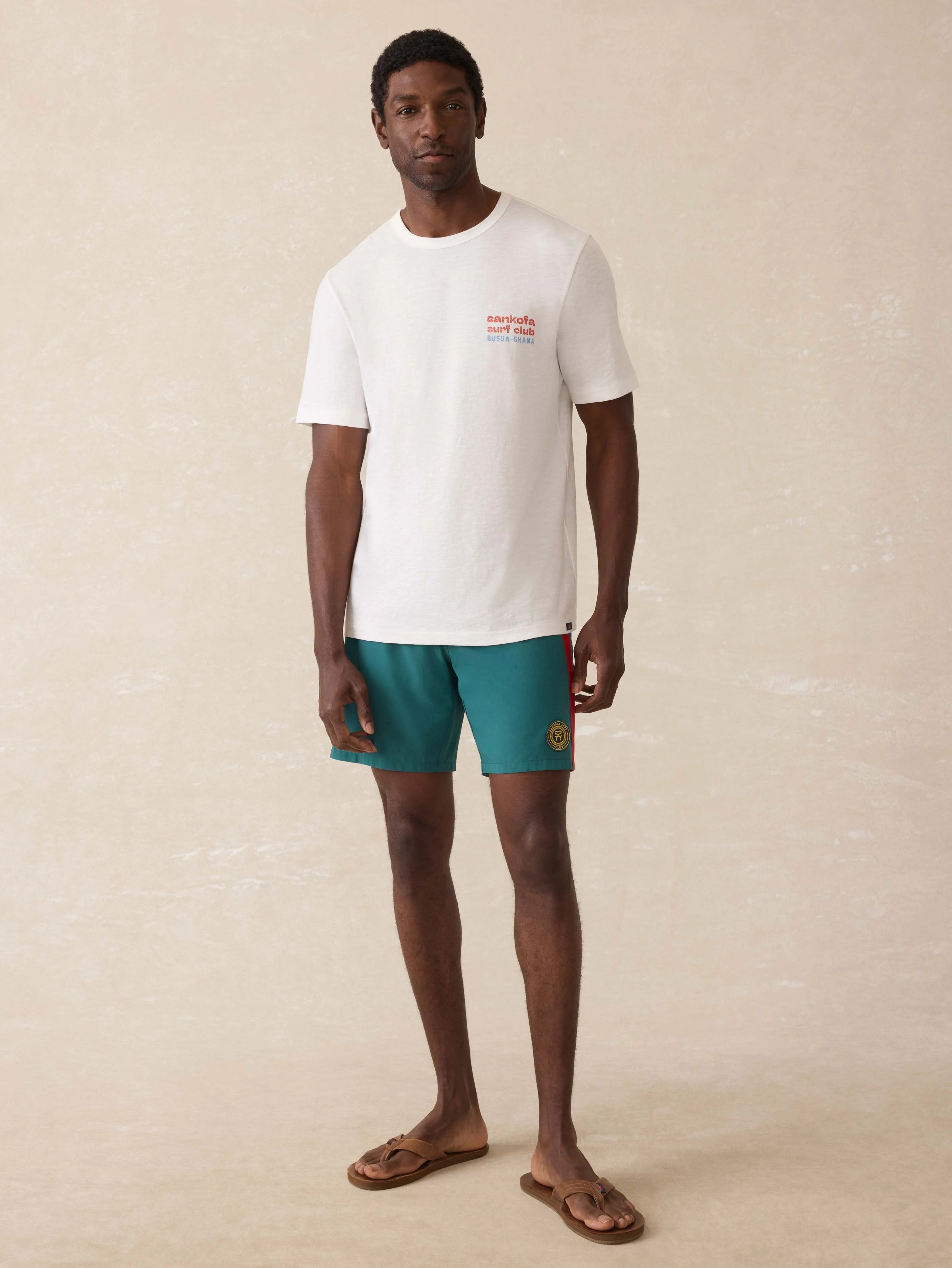 Surf Ghana Short Sleeve Flag Graphic Tee - White