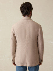Movement™ Linen Blazer - Wolf Sands Herringbone