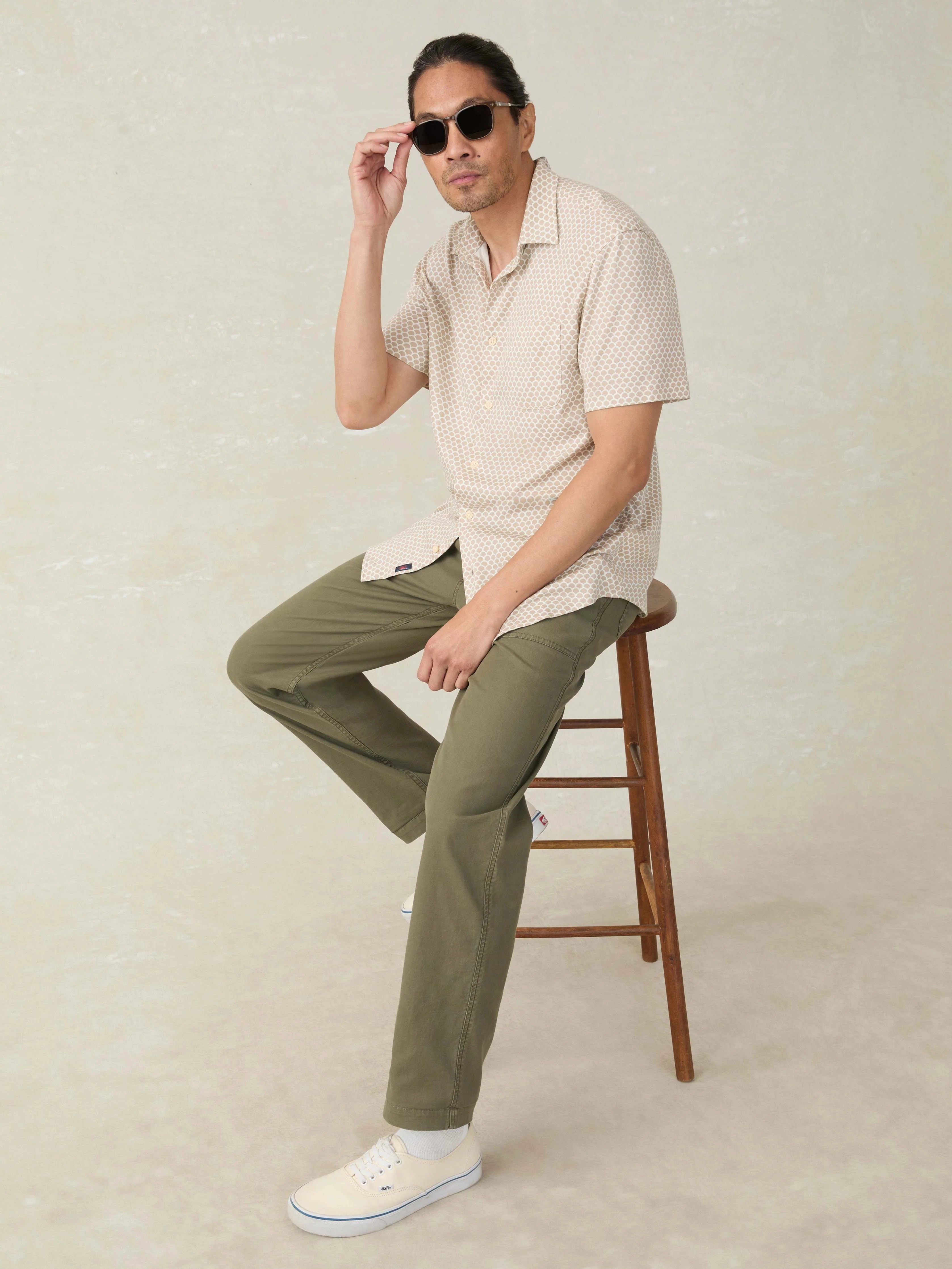 Short-Sleeve Hermosa Shirt - Island Sand Fishscale