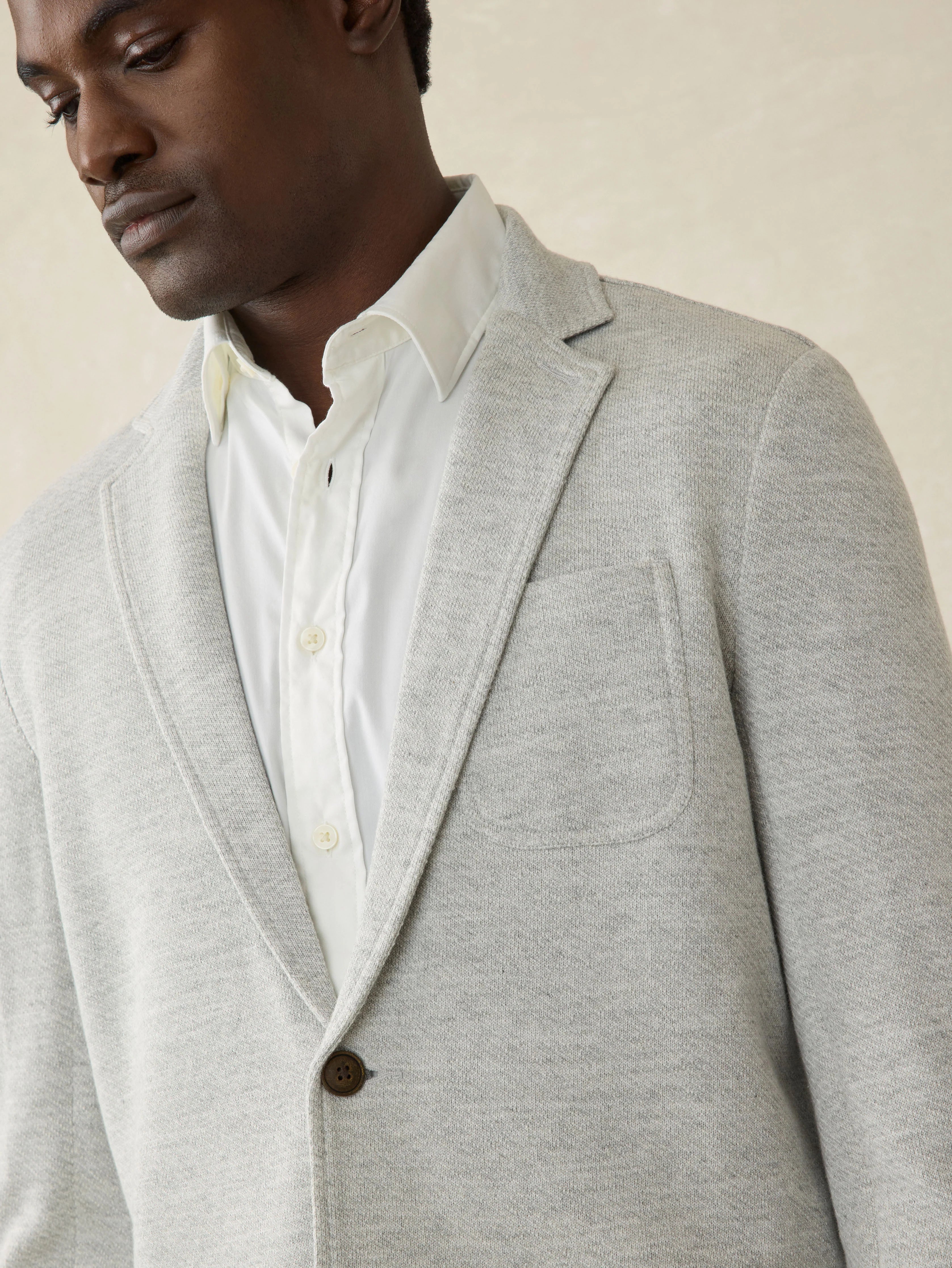 Inlet Knit Blazer - Heather Grey