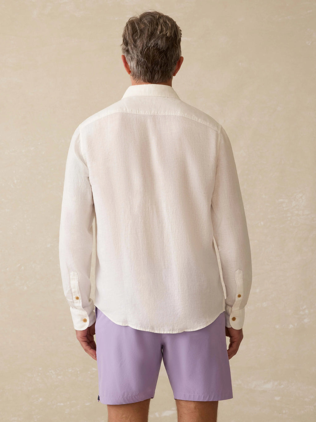 Irish Linen Safari Shirt - White