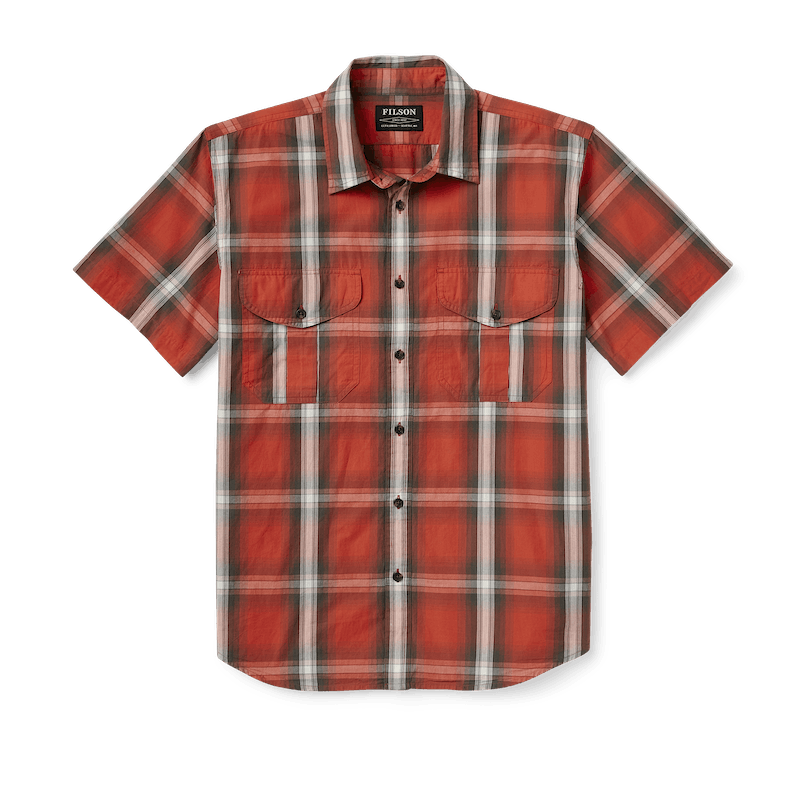 Washed Short Sleeve Feather Cloth Shirt