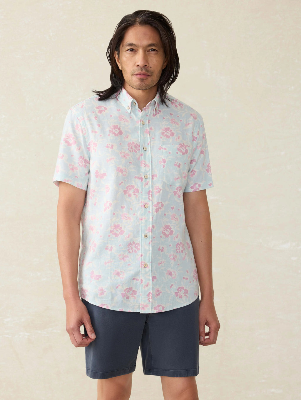 Short-Sleeve Breeze Shirt - Clear Waters Blossom