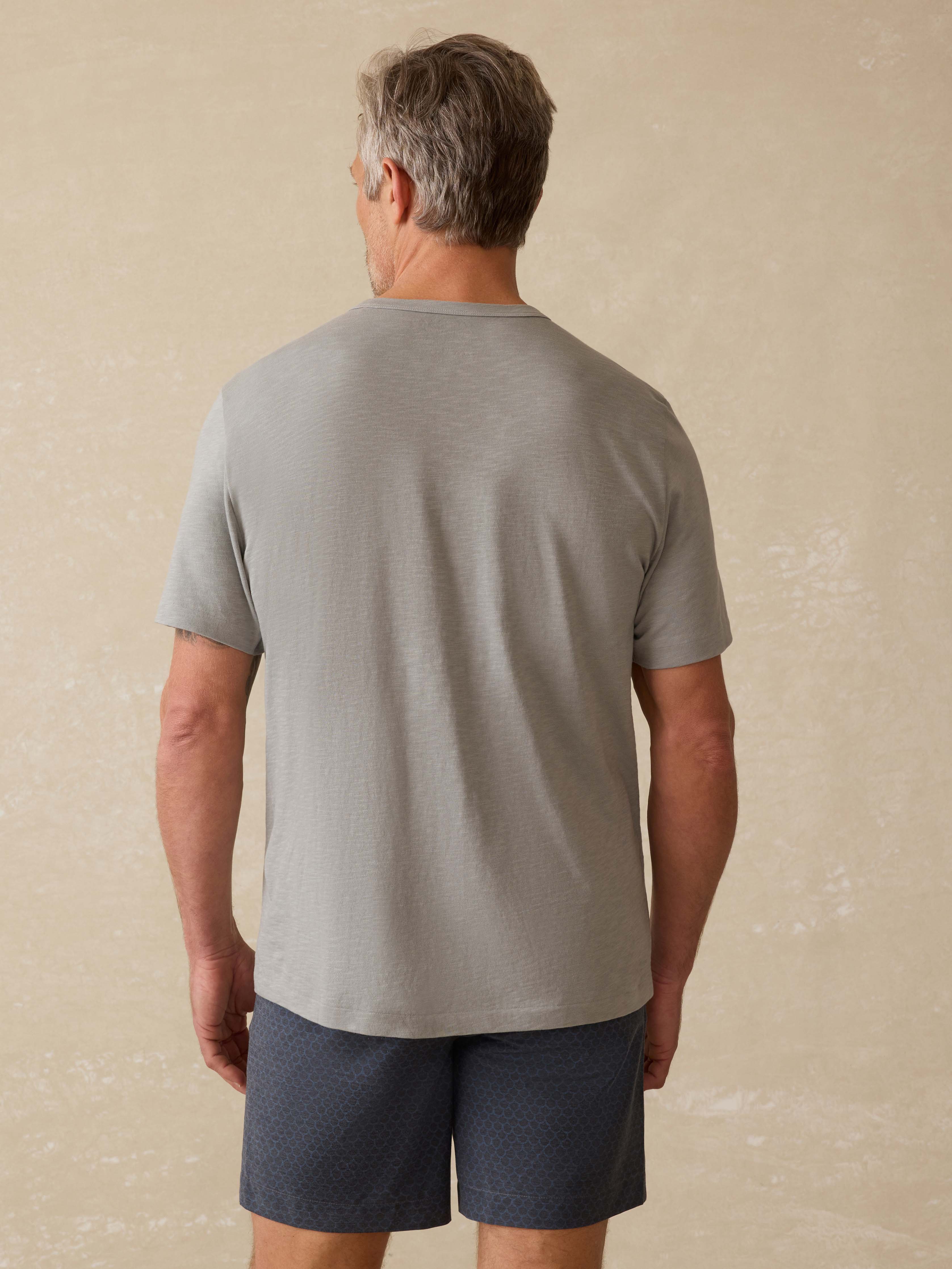 Sunwashed Regenerative Pocket Tee - Lakeshore Grey