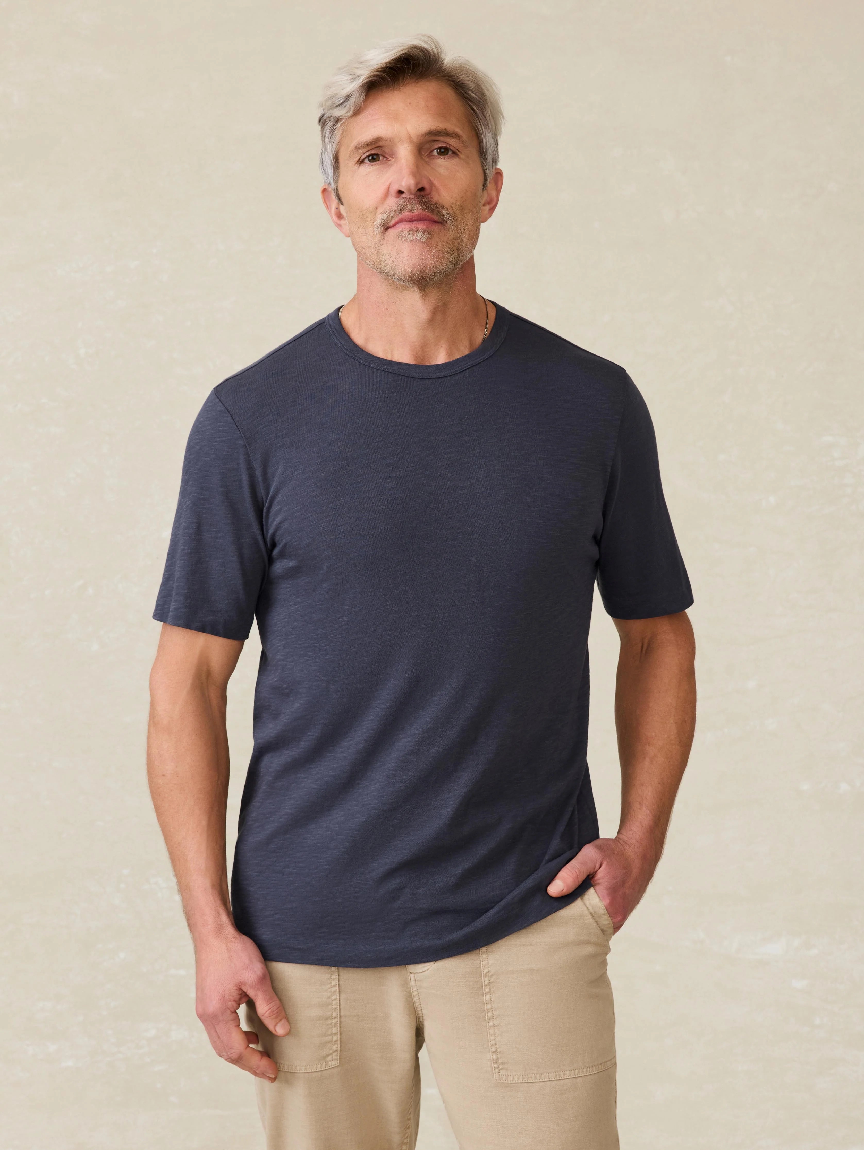 Sunwashed Regenerative Tee - Dune Navy