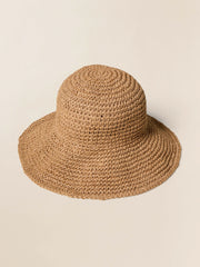 Womens Straw Sun Hat - Salt