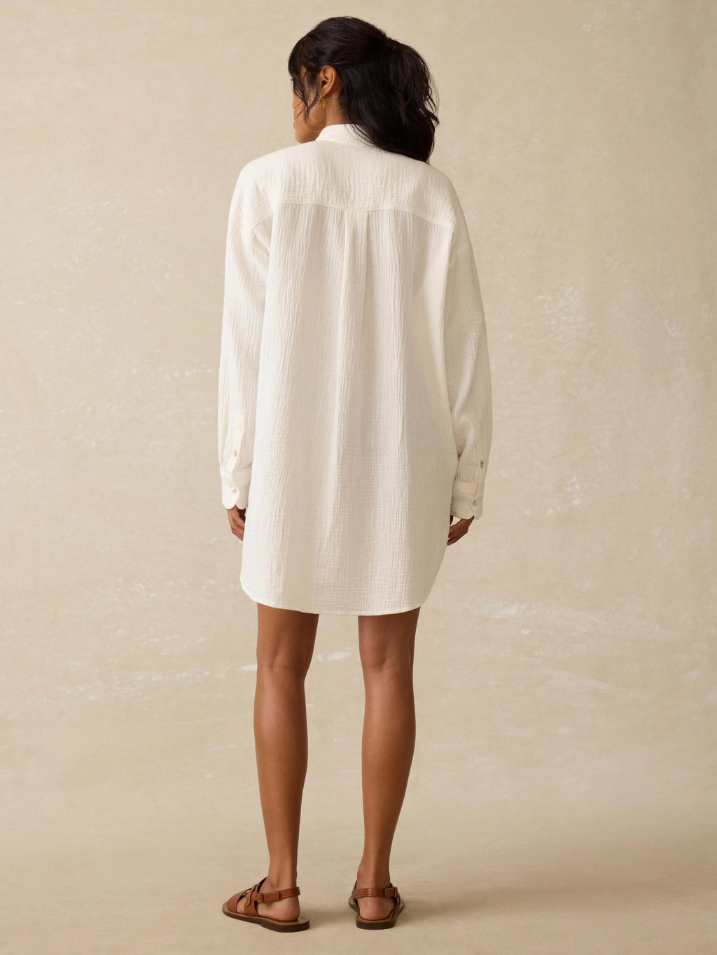 Dune Cotton Gauze Haze Coverup - White