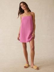 Byron Bay Linen Dress - Ibis Rose Stripe