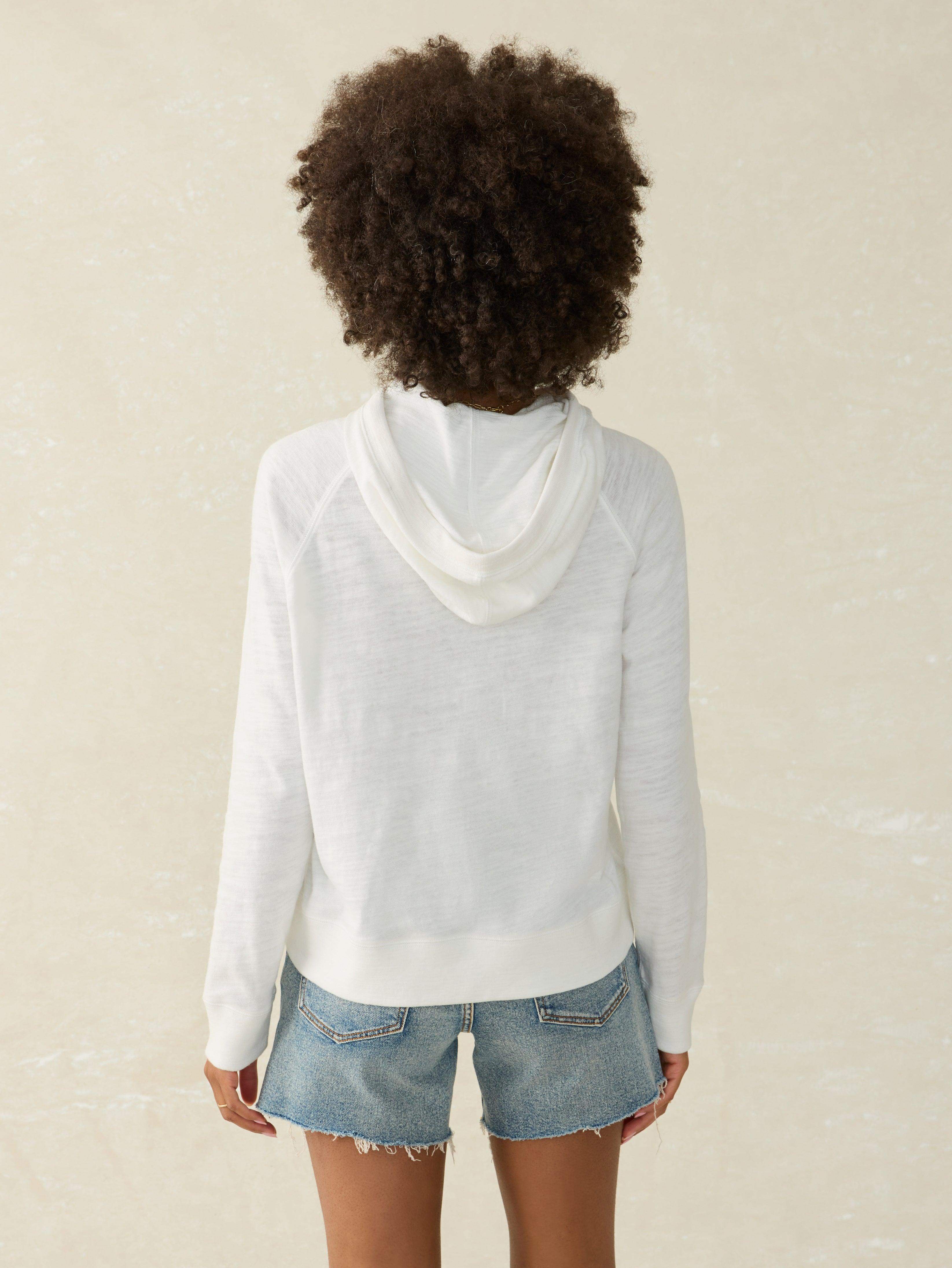 Sunwashed Midweight Organic Hoodie - White