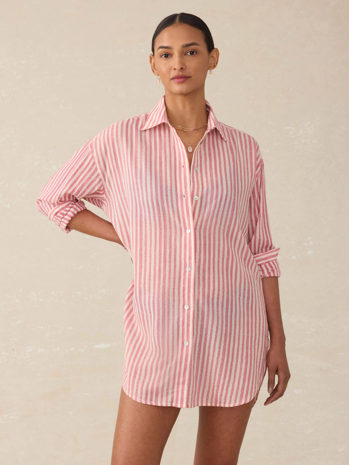 Haze Coverup - Rose Watercolor Stripe