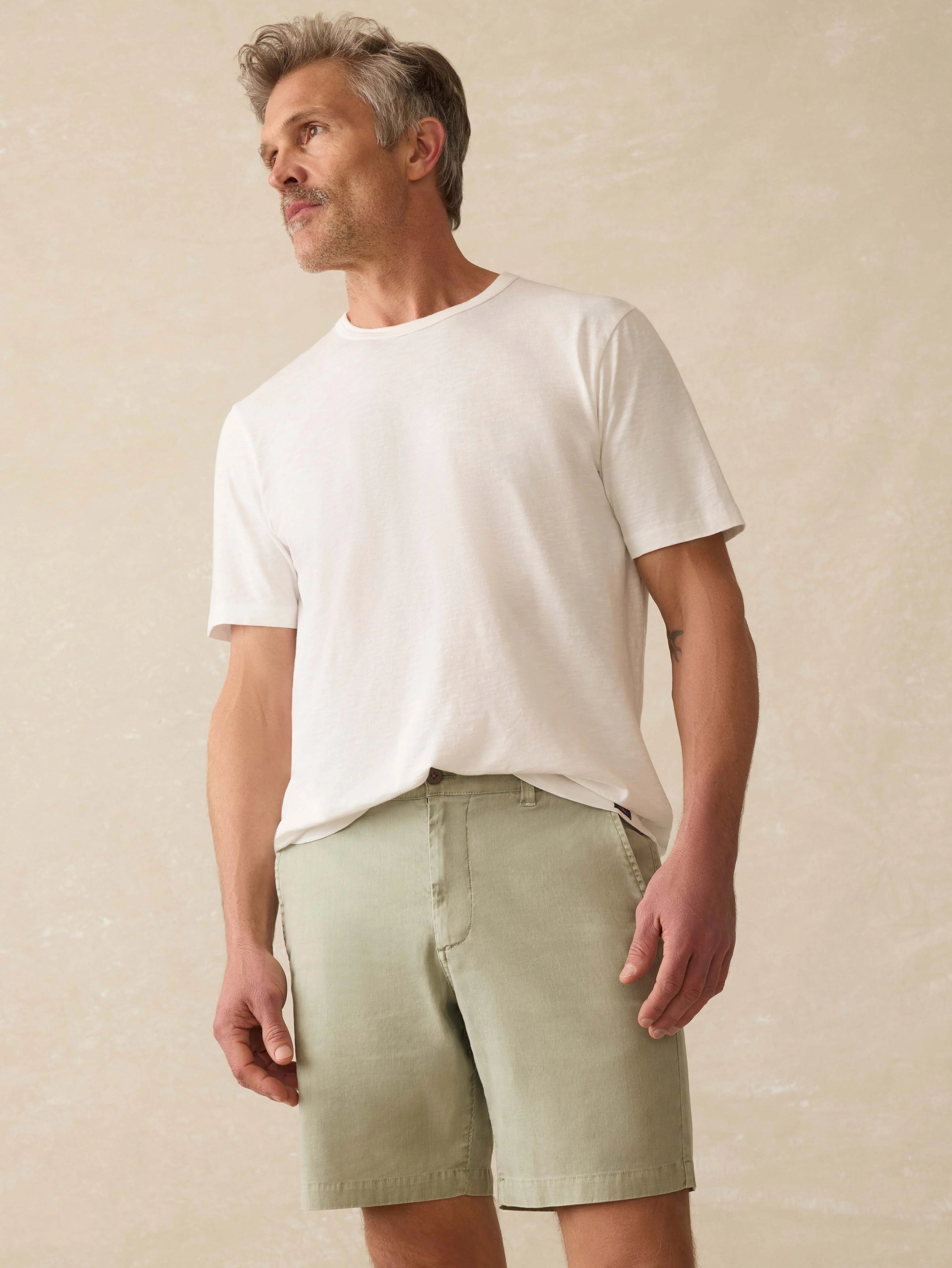 Tradewinds Linen Blend Short - Sage Mist