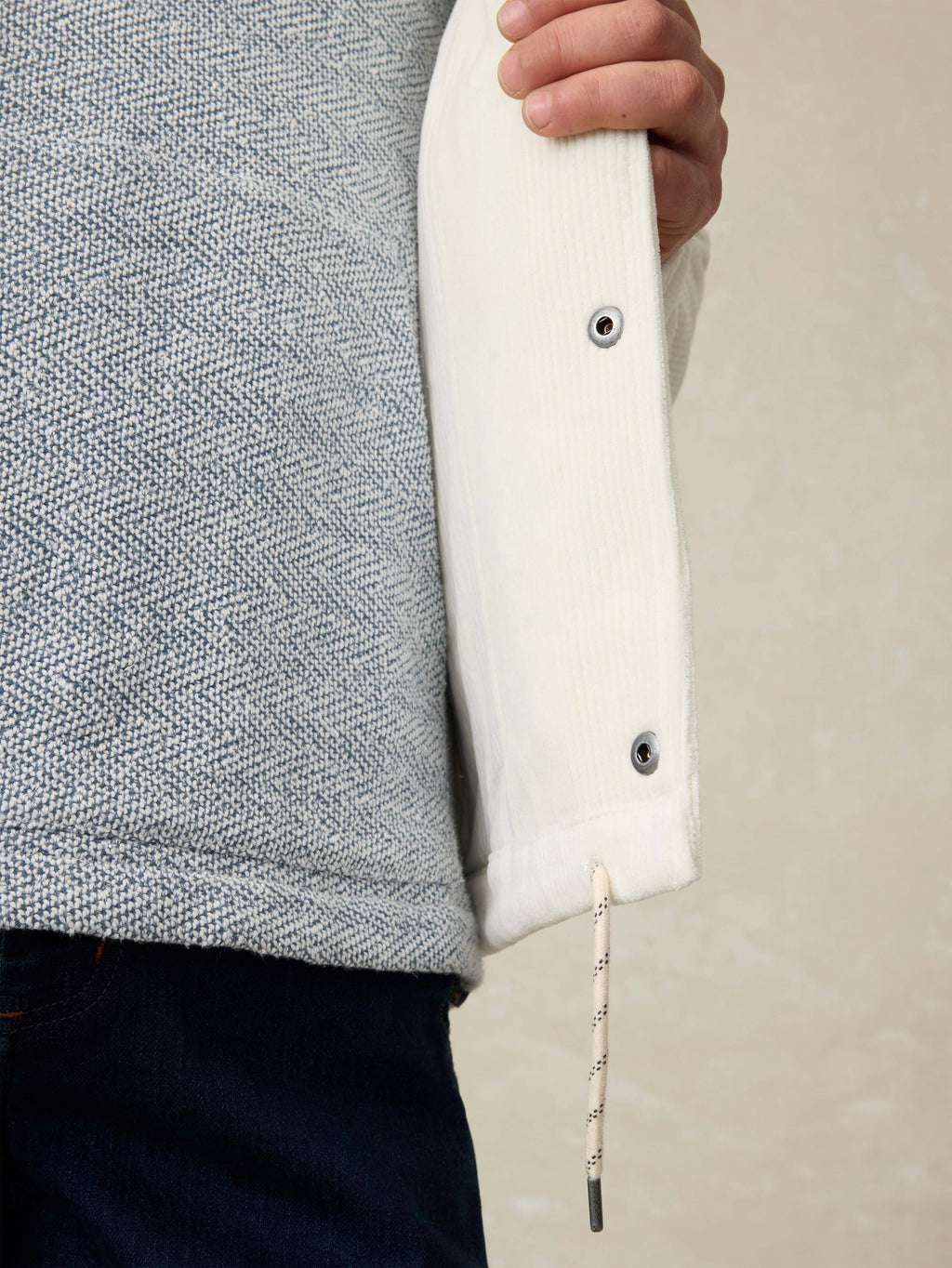 Corduroy Coaches Jacket - Stone