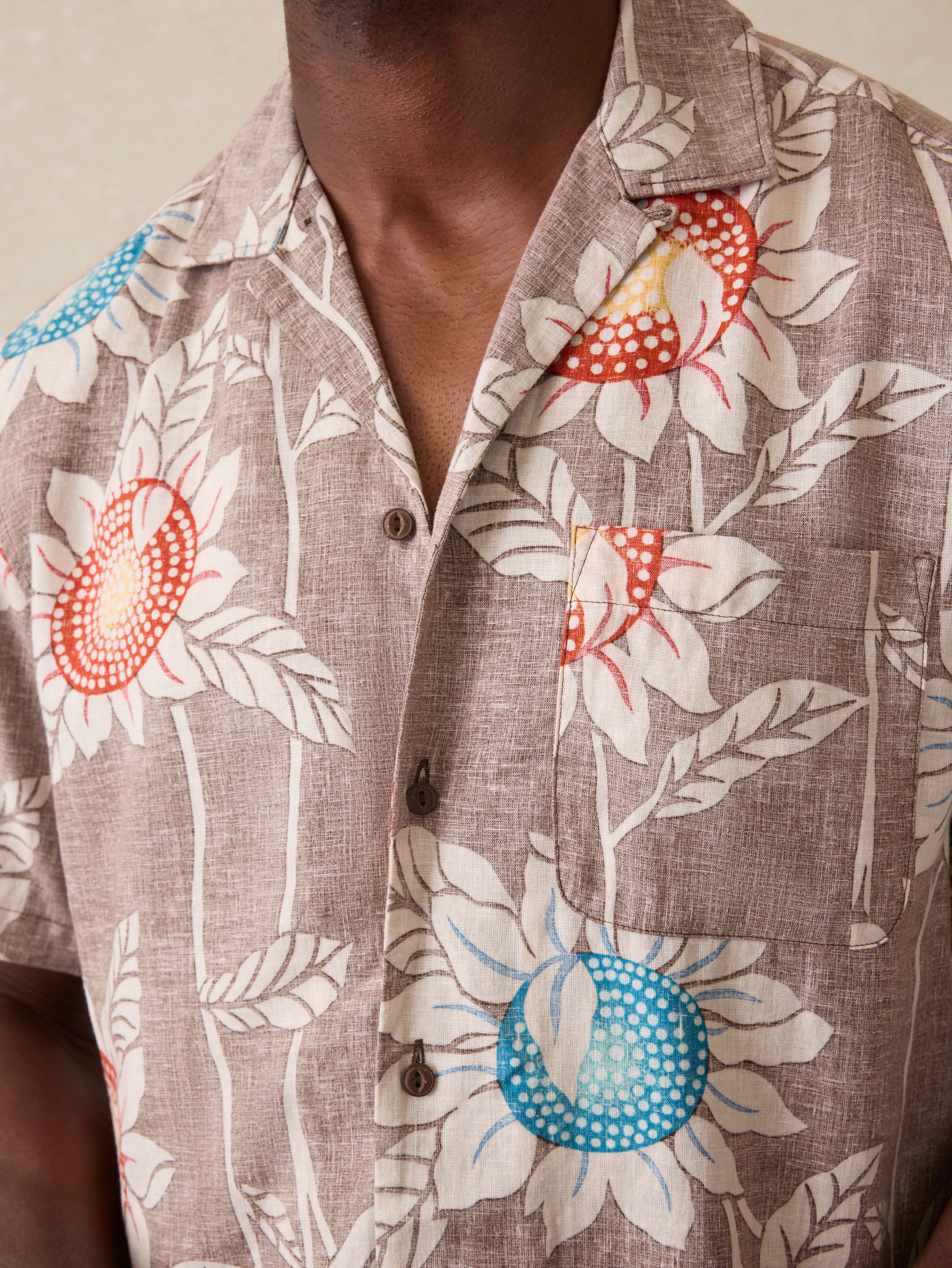 Short Sleeve Breeze Camp Shirt - Sunseeker Blossom