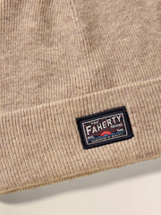 Faherty Logo Beanie - Oatmeal Heather