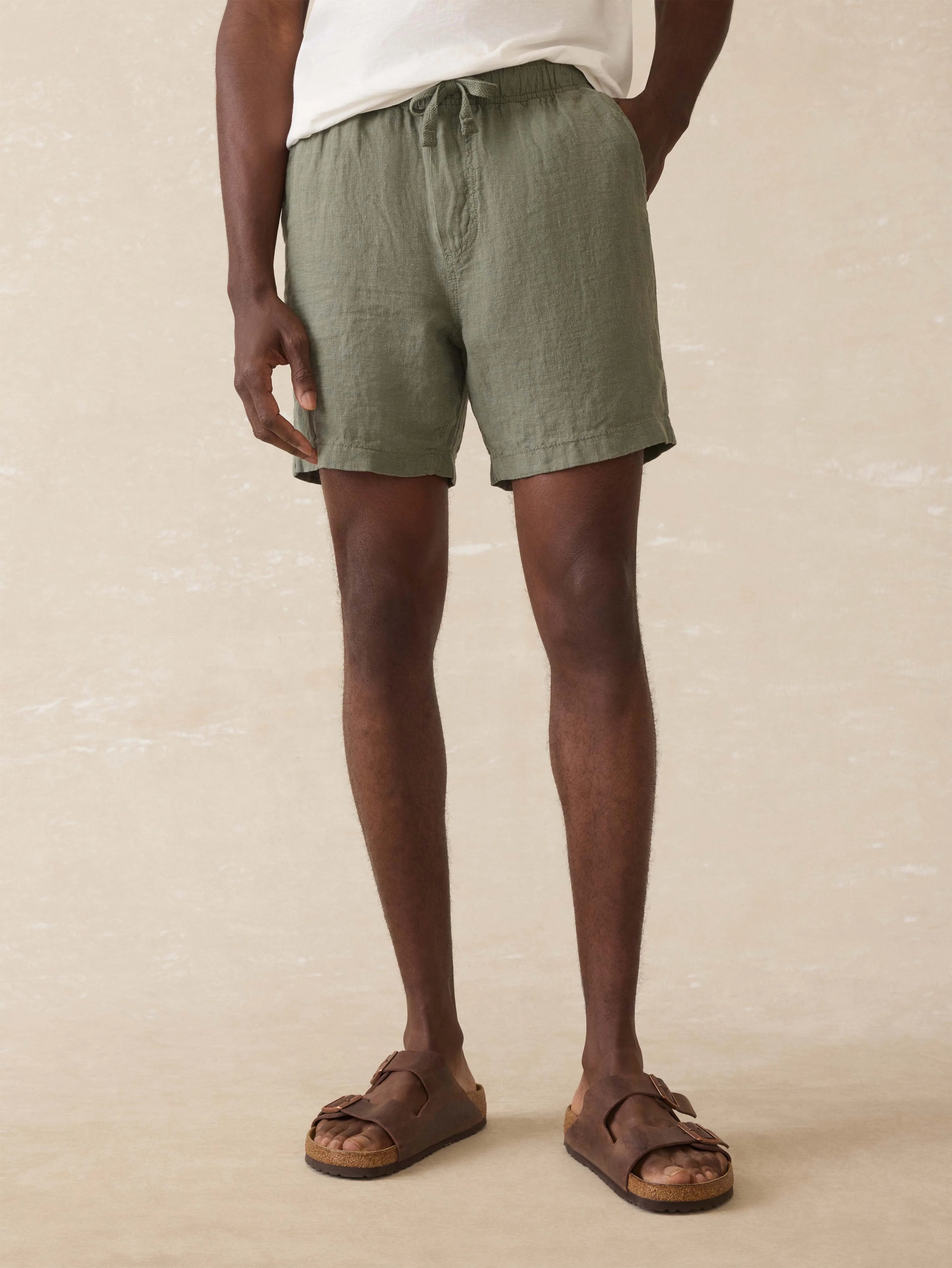 Essential Linen Short (6.5" Inseam) - Spruce